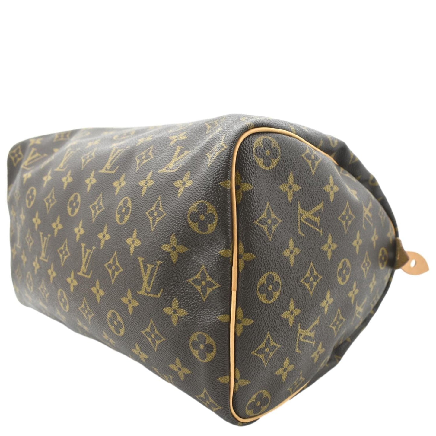 LOUIS VUITTON  35 Monogram Canvas Satchel Bag Brown