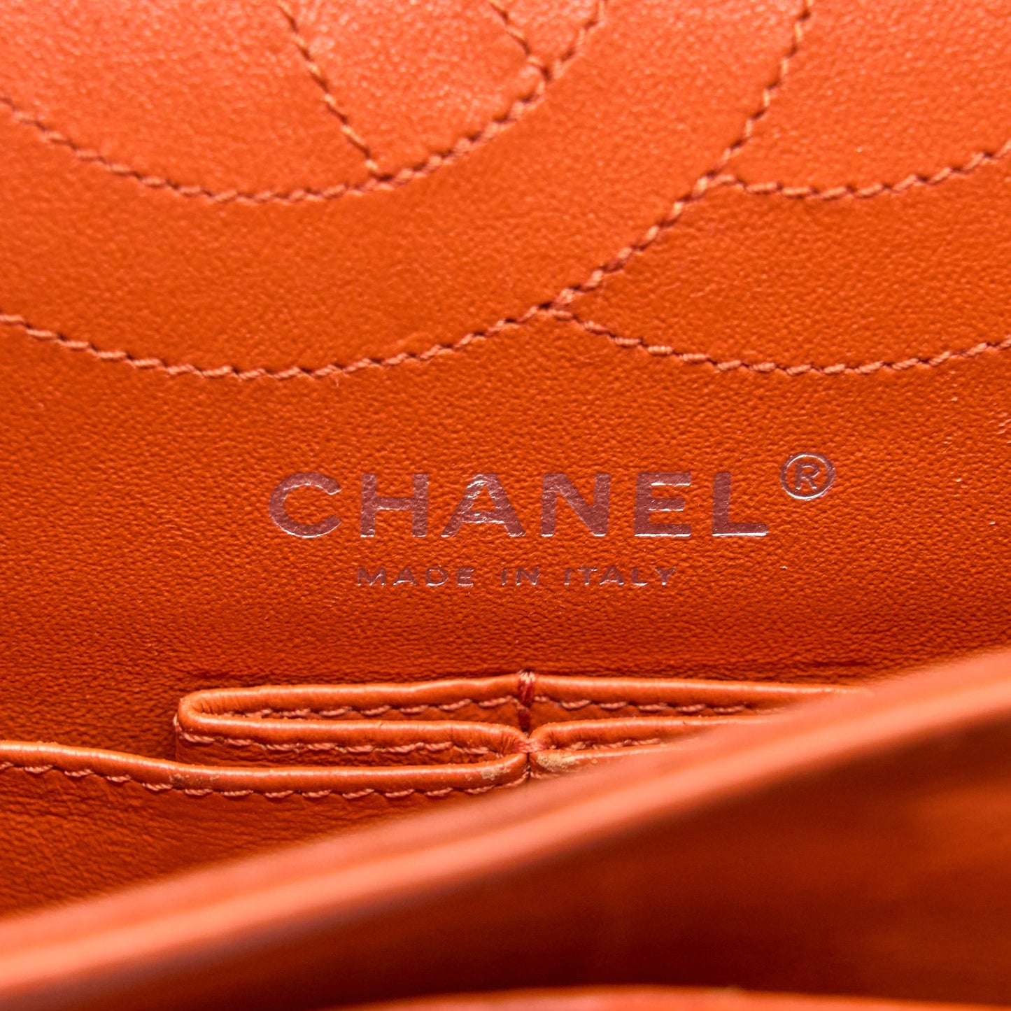 Chanel Small 2.55 Reissue Flap Bag Patent Orange