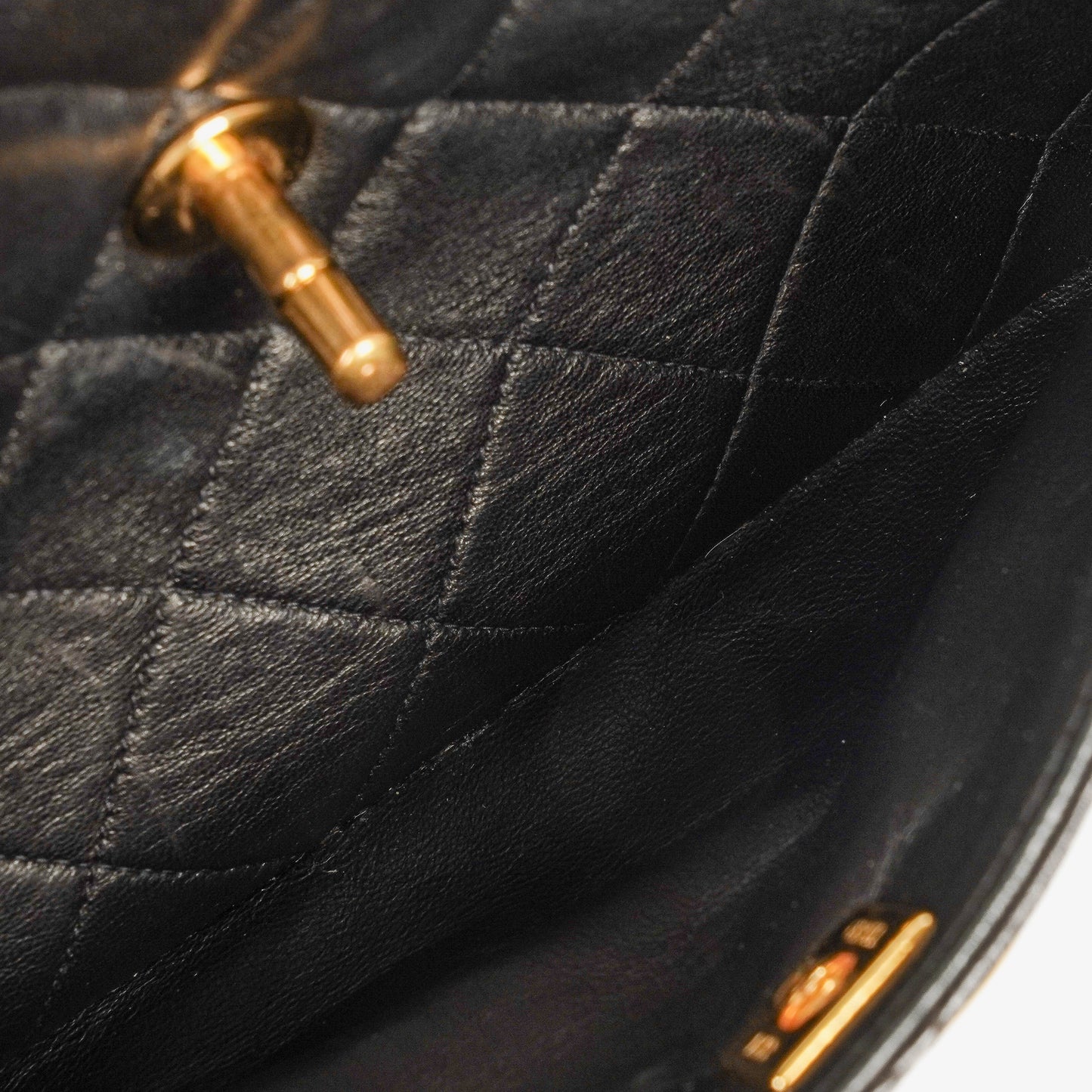 Chanel  Front Pocket Camera Bag Black Quilted Leather With 24K Gold-Plated Hardware