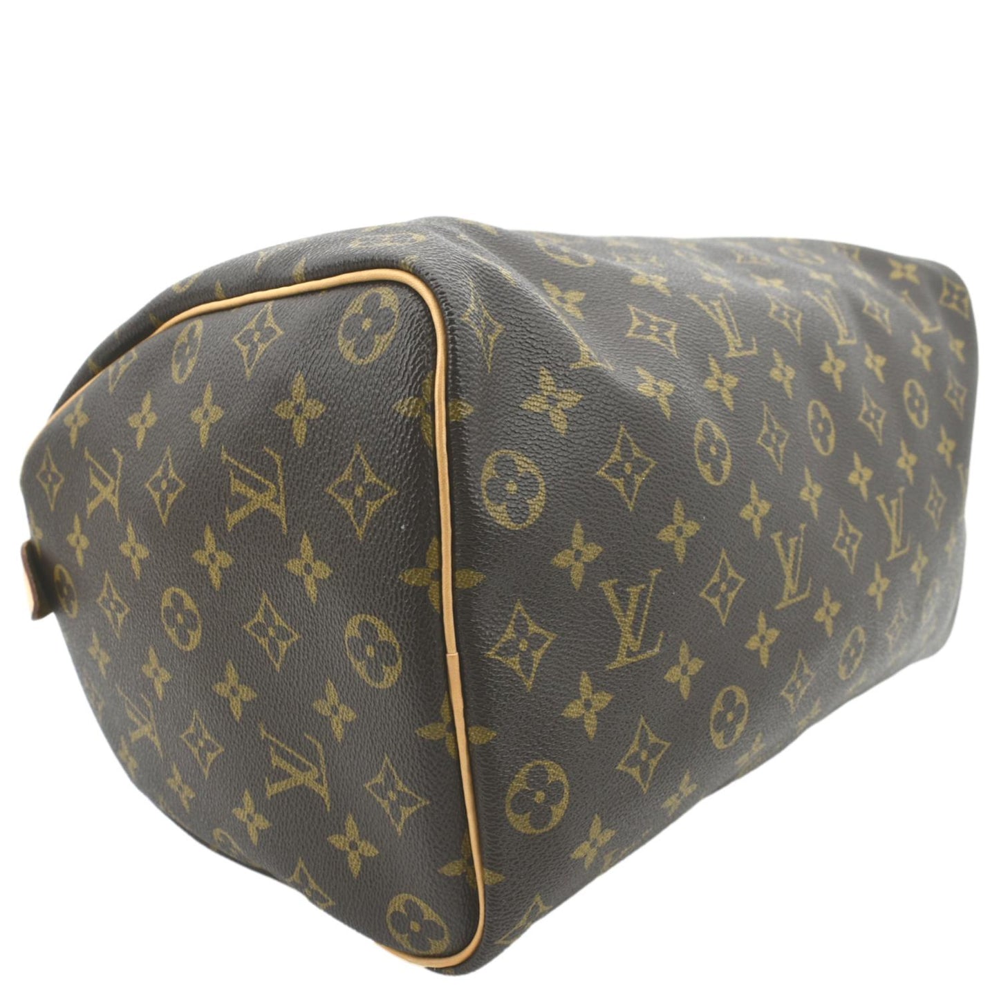 LOUIS VUITTON  35 Monogram Canvas Satchel Bag Brown