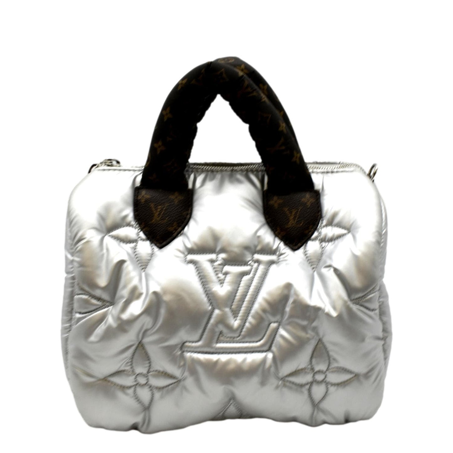 LOUIS VUITTON  Bandouliere 25 Econyl Nylon Pillow Shoulder Bag Silver