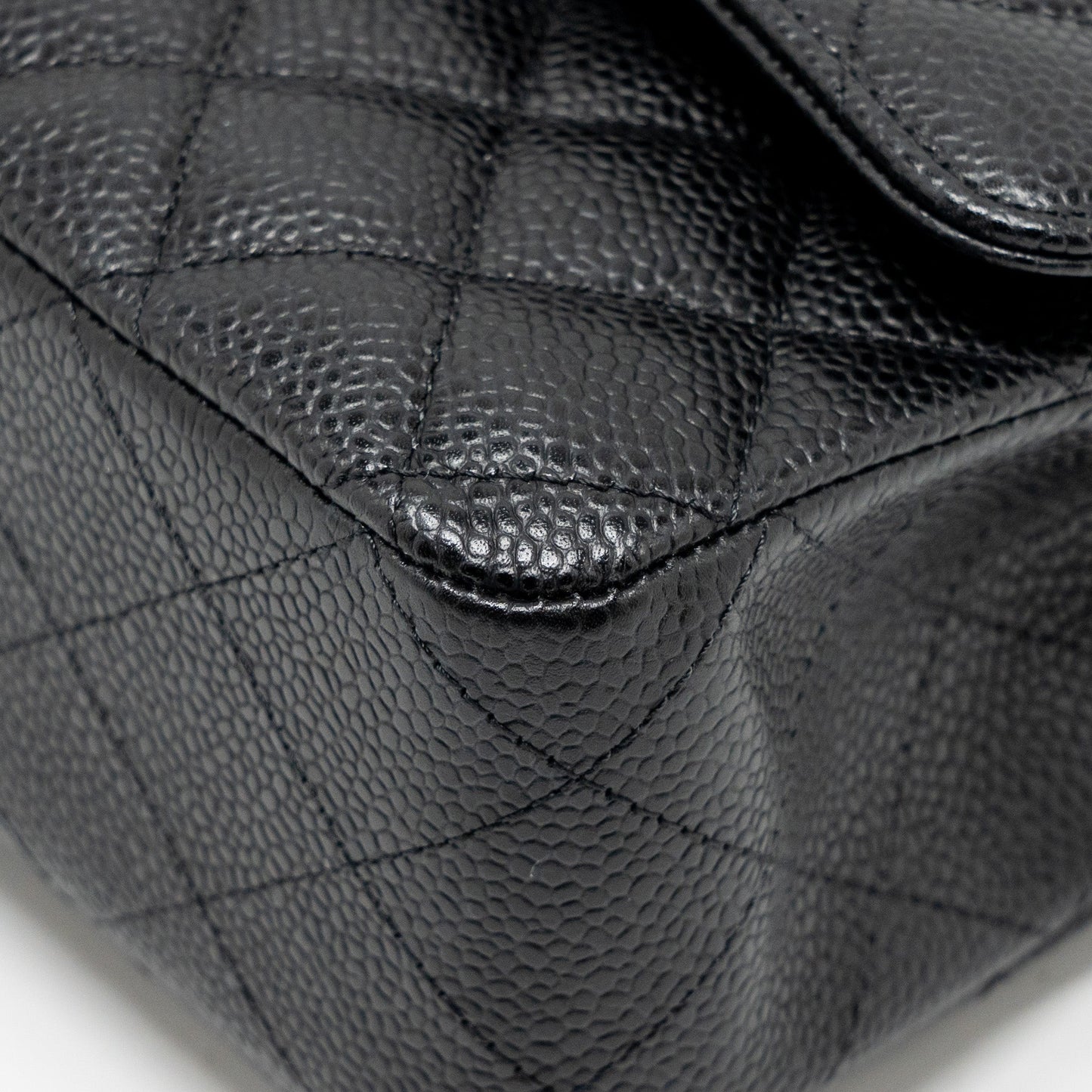 Chanel Medium Classic Double  Flap Bag Caviar  Black