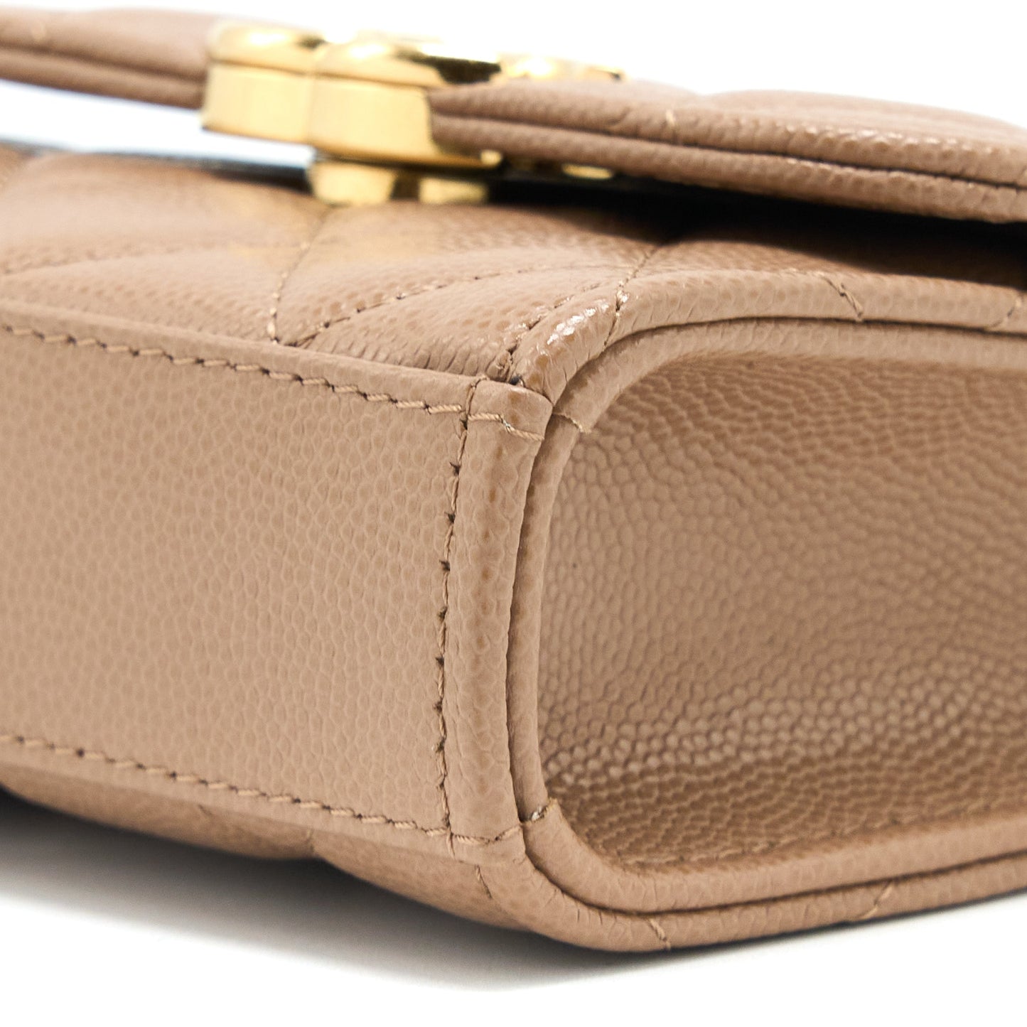 Chanel Mini Flap Bag Caviar Beige  (Microchip)