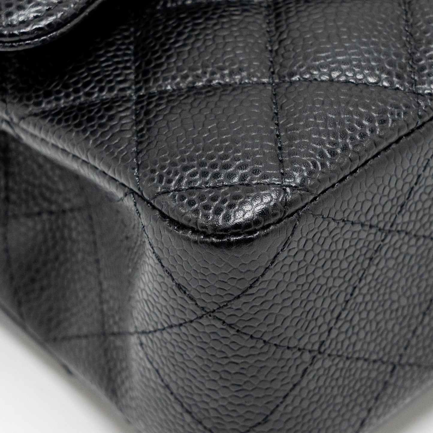 Chanel Medium Classic Double  Flap Bag Caviar  Black