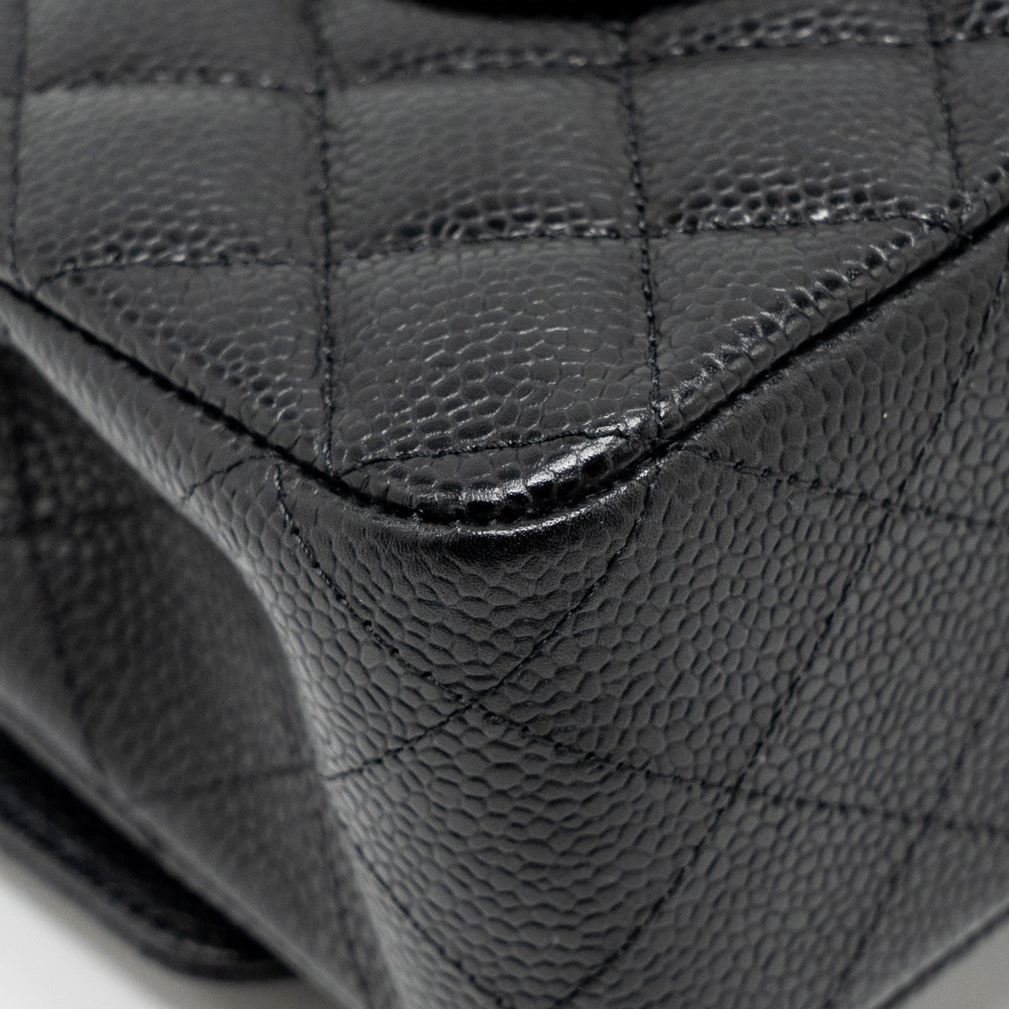 Chanel Medium Classic Double  Flap Bag Caviar  Black