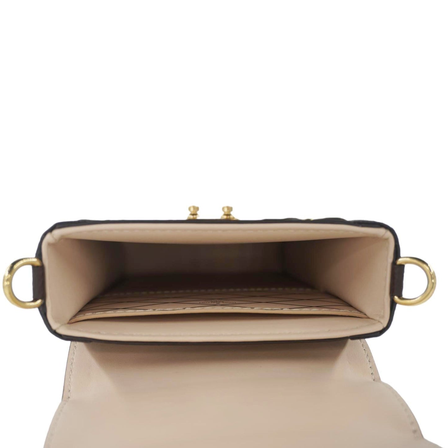 LOUIS VUITTON Pochette Trunk Monogram Canvas Verticale Crossbody Bag Brown