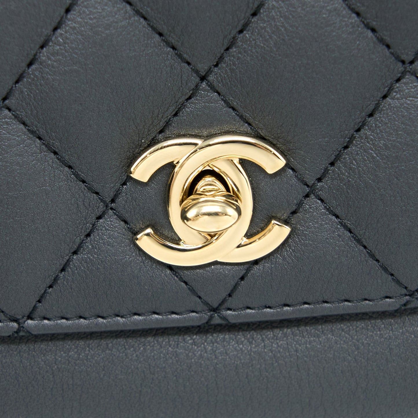 Chanel Quilted Waist Bag Calfskin Black L