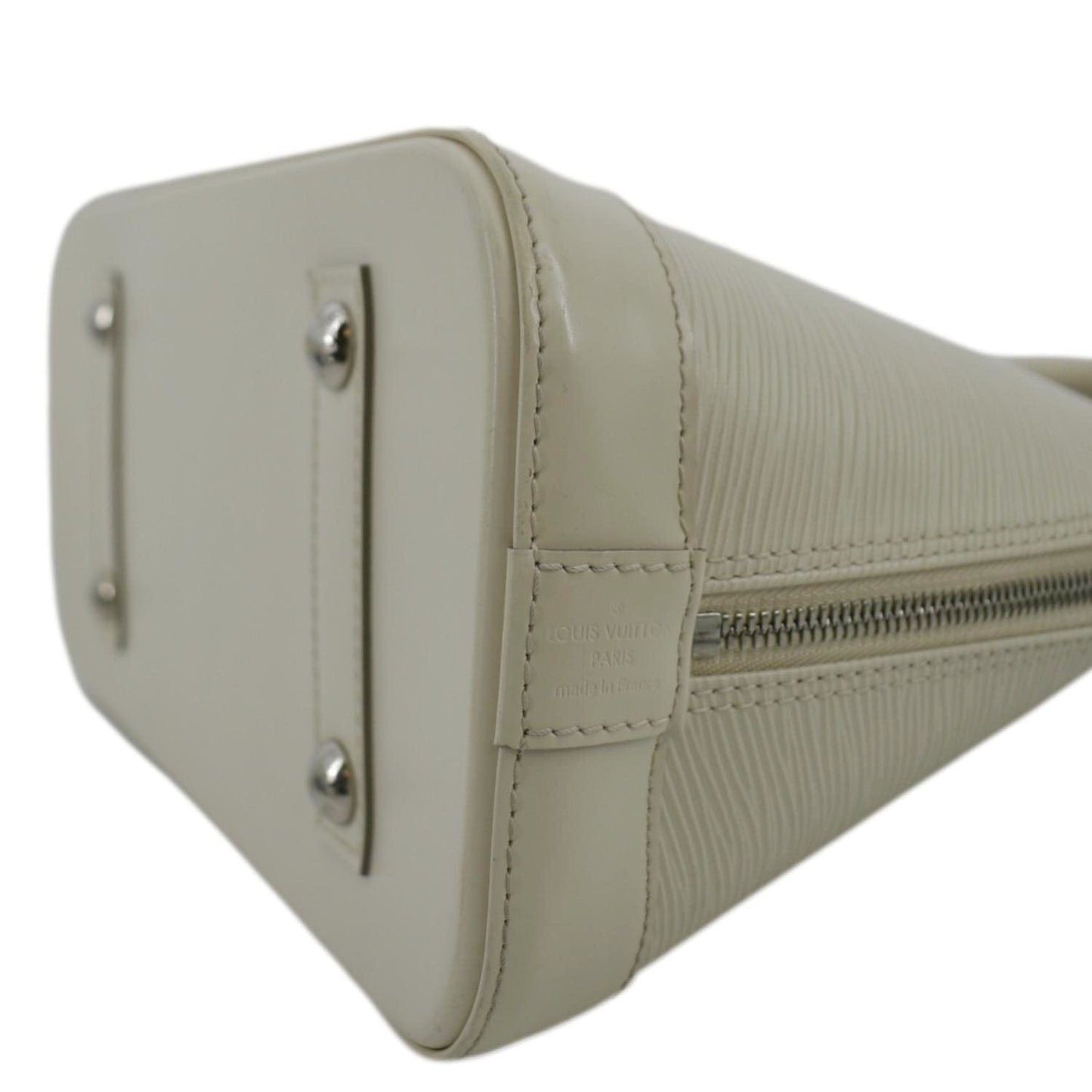 LOUIS VUITTON Alma PM Epi Leather Satchel Bag Ivory