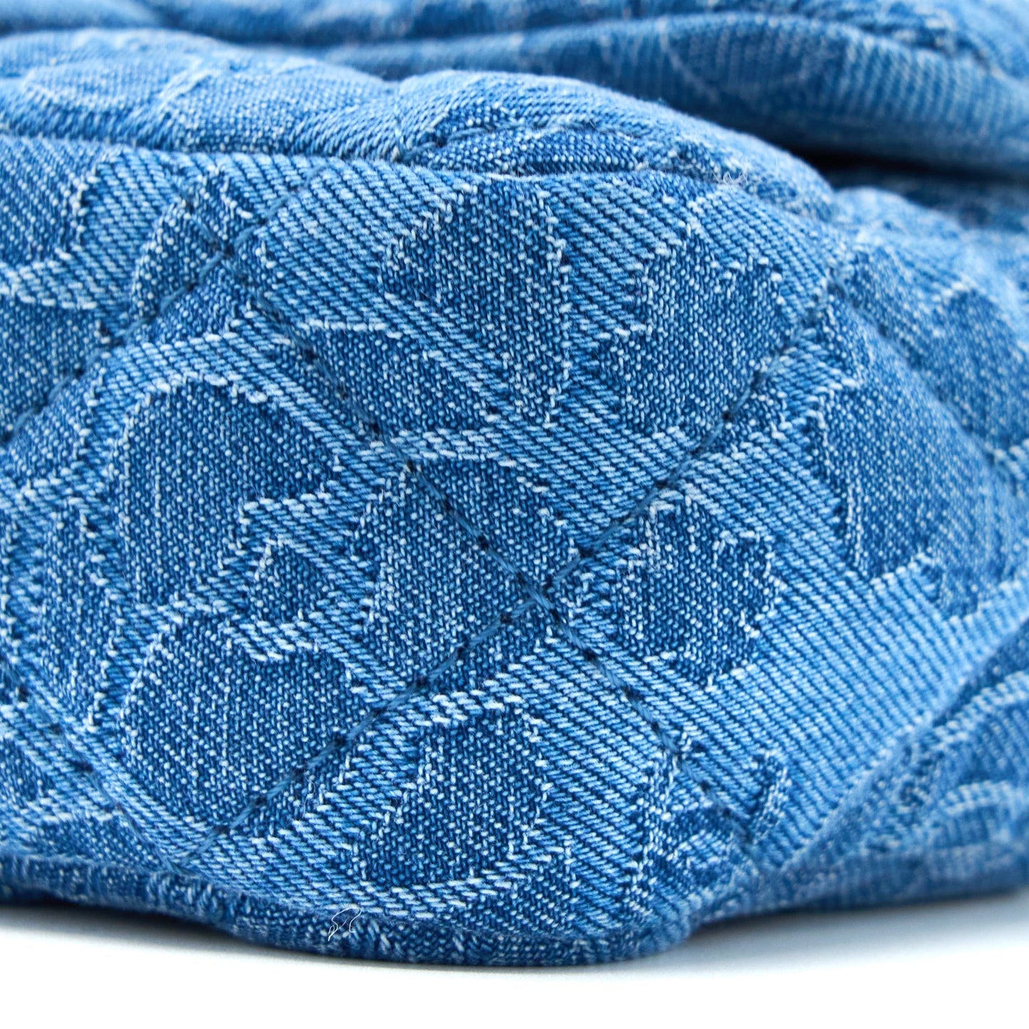Chanel Coco Love Flap Bag Camellia Denim Blue  (Microchip)