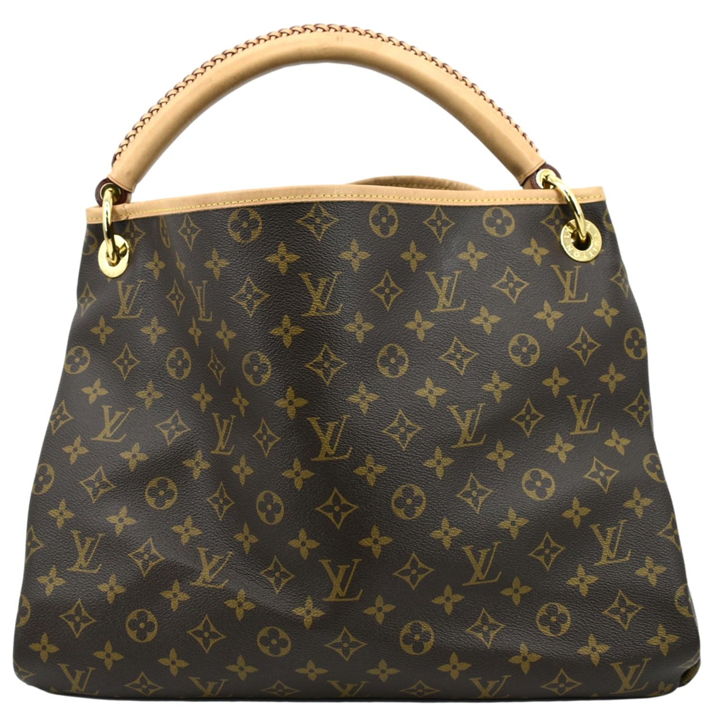 Louis Vuitton Artsy MM Monogram Canvas Hobo Bag Brown