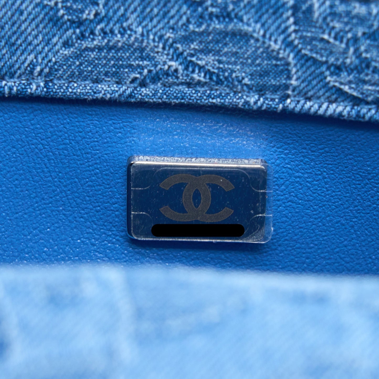 Chanel Coco Love Flap Bag Camellia Denim Blue  (Microchip)