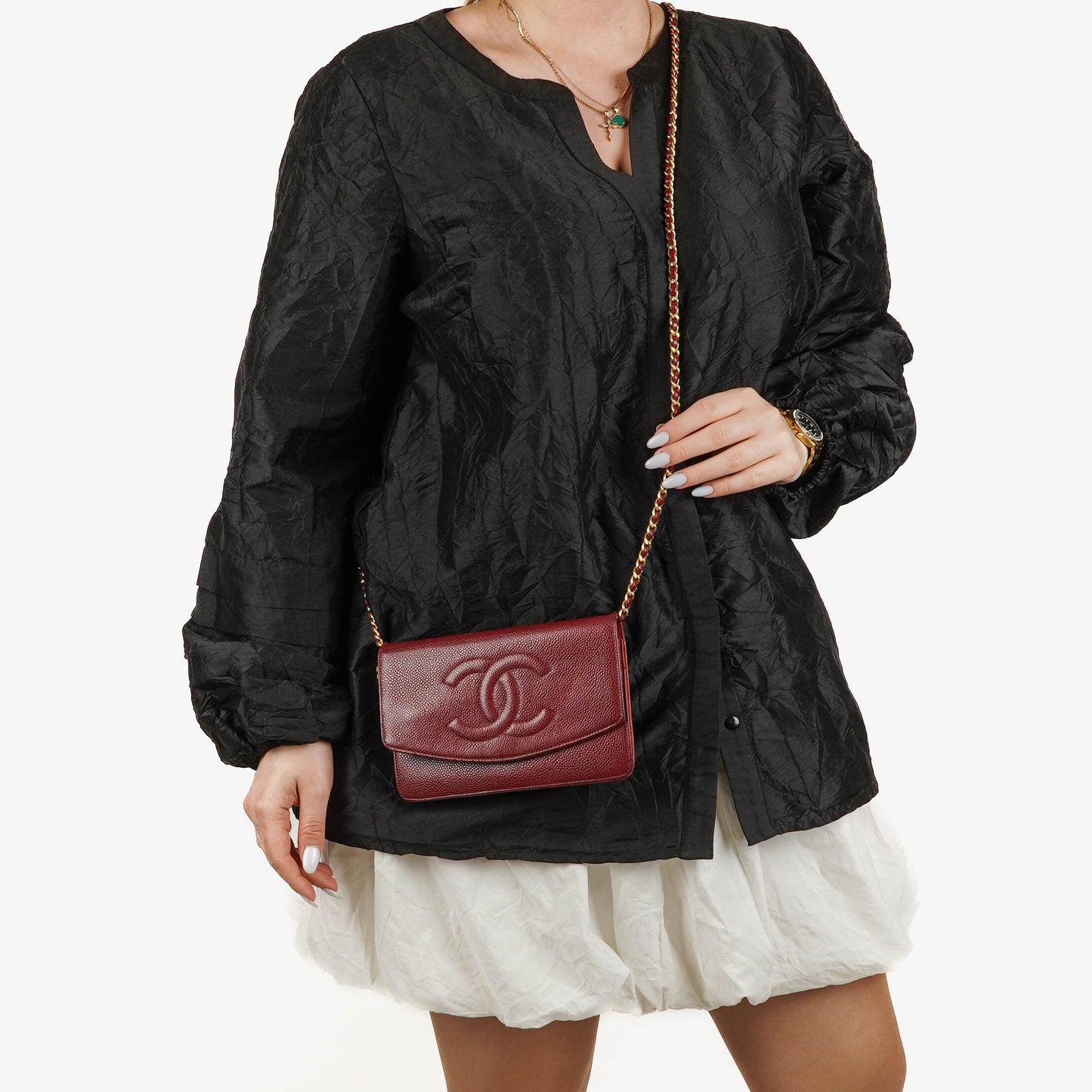 Chanel Timeless Wallet on Chain Caviar Leather WOC