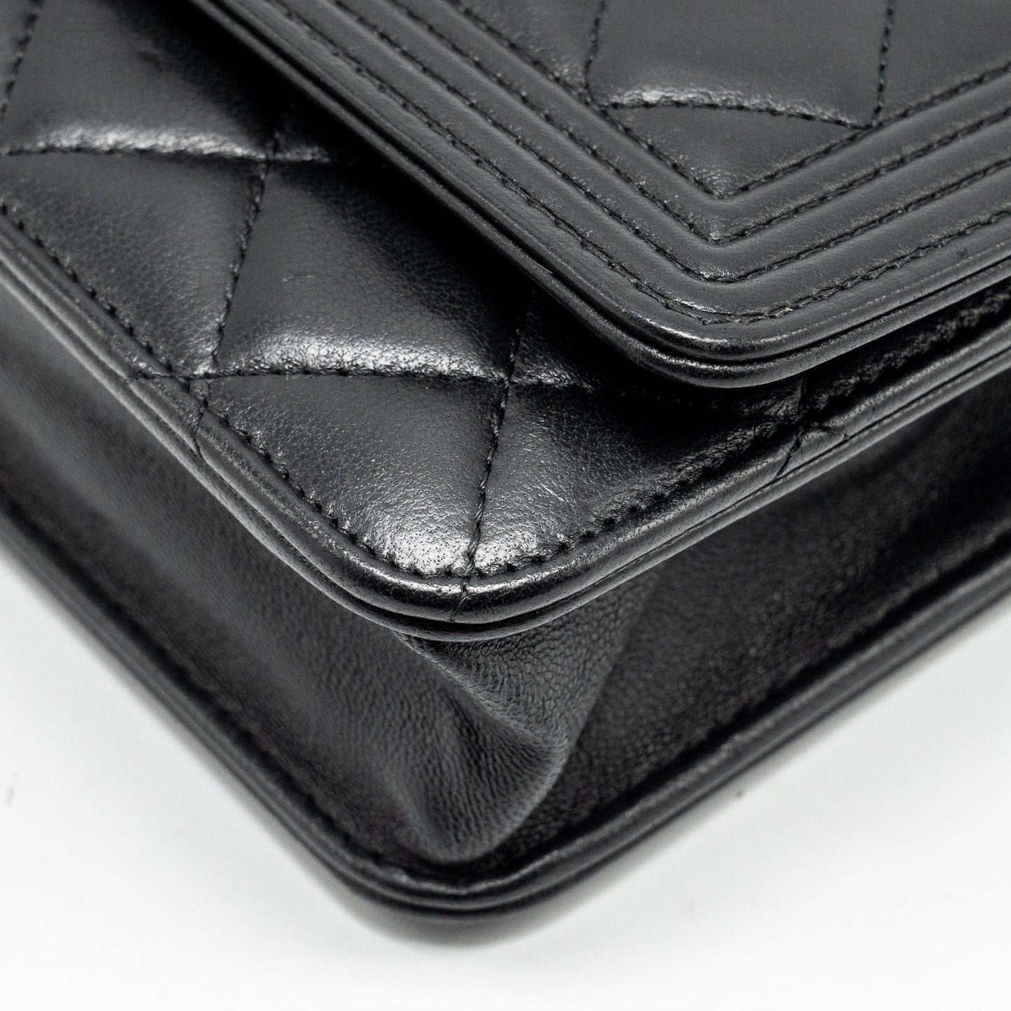 Chanel Boy Wallet on Chain lambskin black