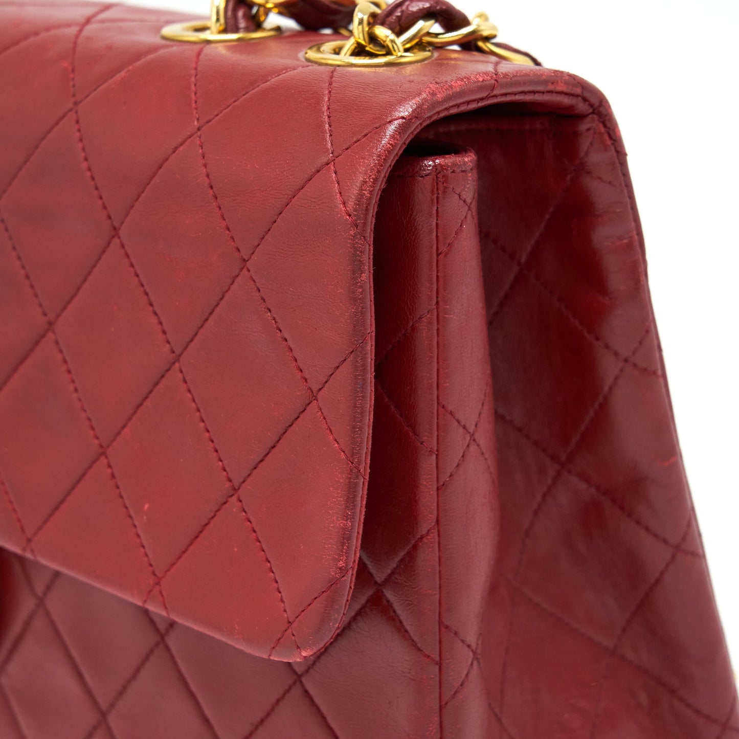 Chanel  Maxi Flap Bag Lambskin Red