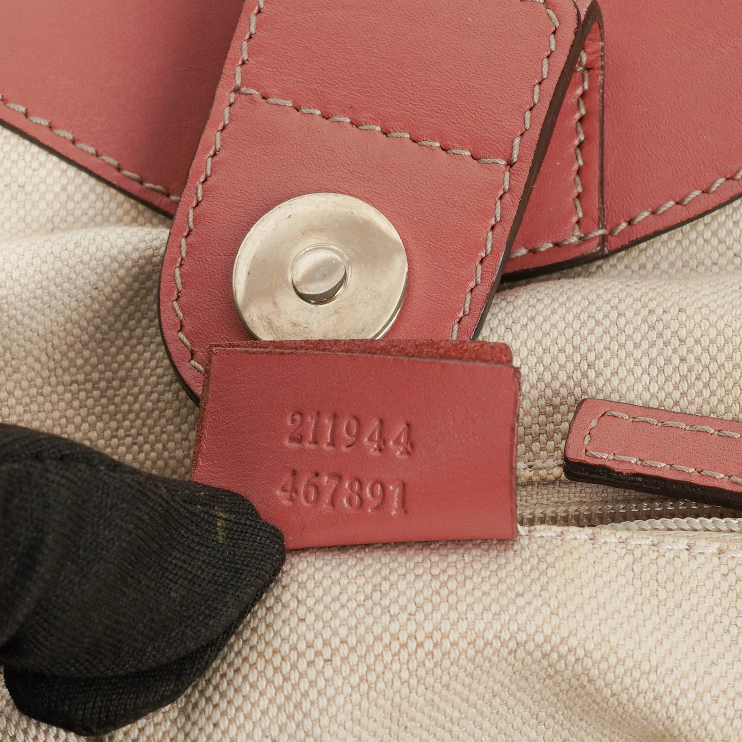 Gucci Beige/Pink Diamante Canvas Sukey Shoulder Hobo Bag