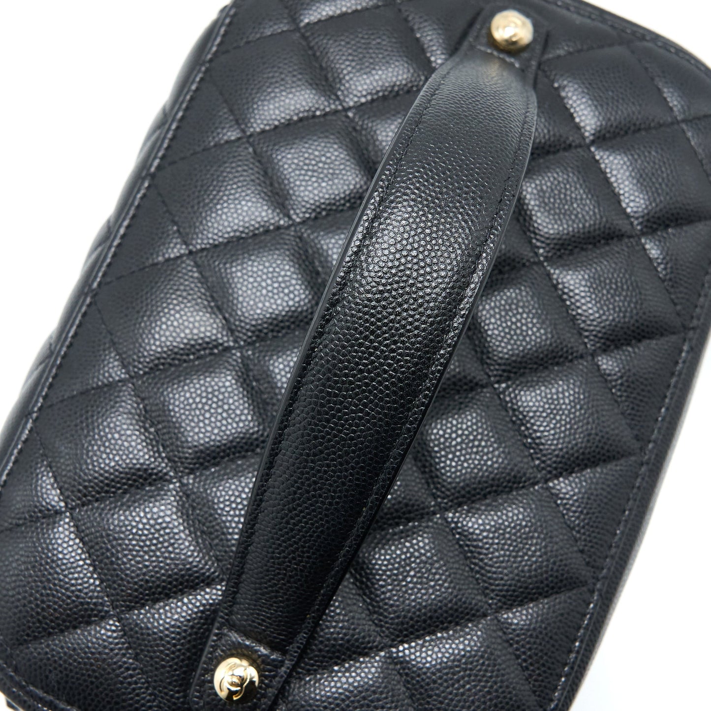 Chanel Top Handle Vanity Case Caviar Black L