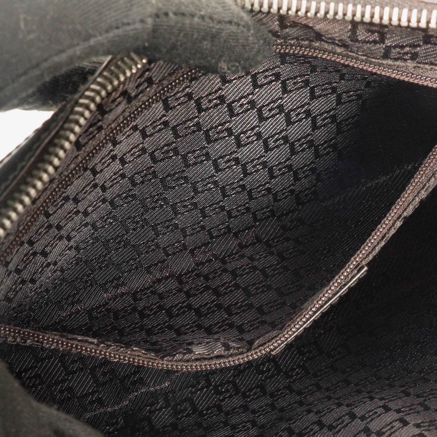 Gucci Brown Leather Shoulder Hobo Bag