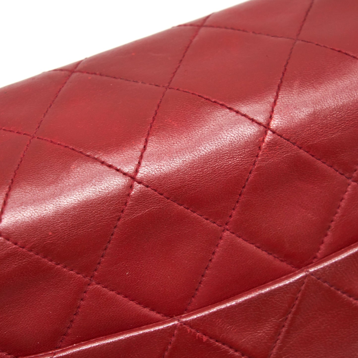 Chanel  Maxi Flap Bag Lambskin Red