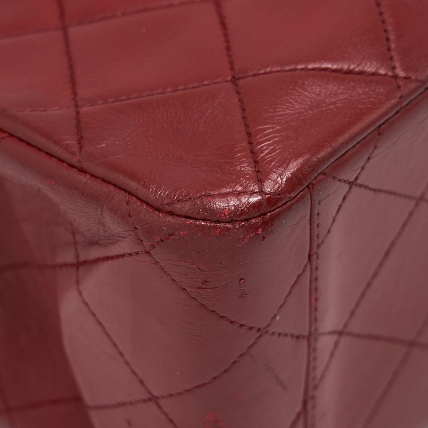 Chanel  Maxi Flap Bag Lambskin Red