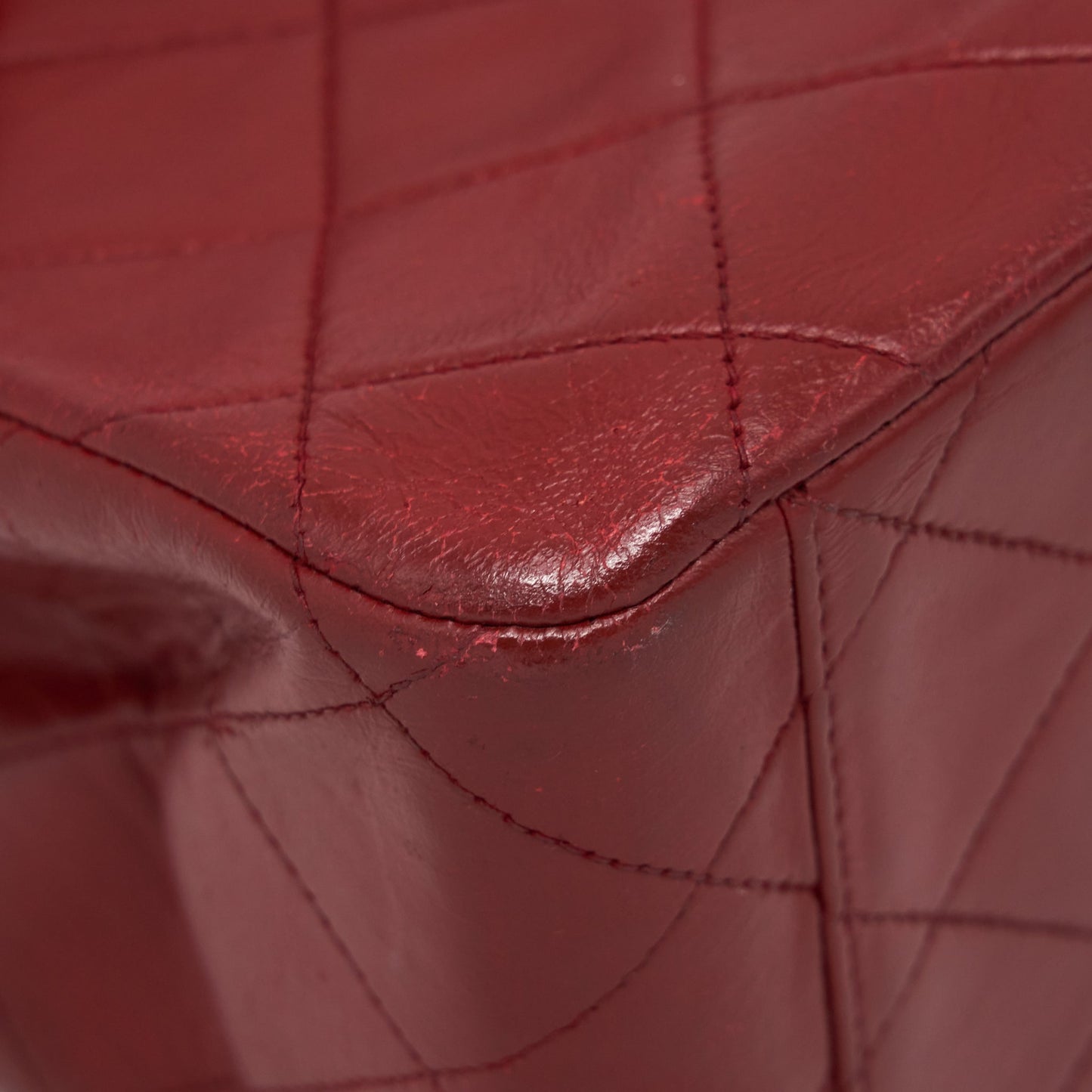 Chanel  Maxi Flap Bag Lambskin Red