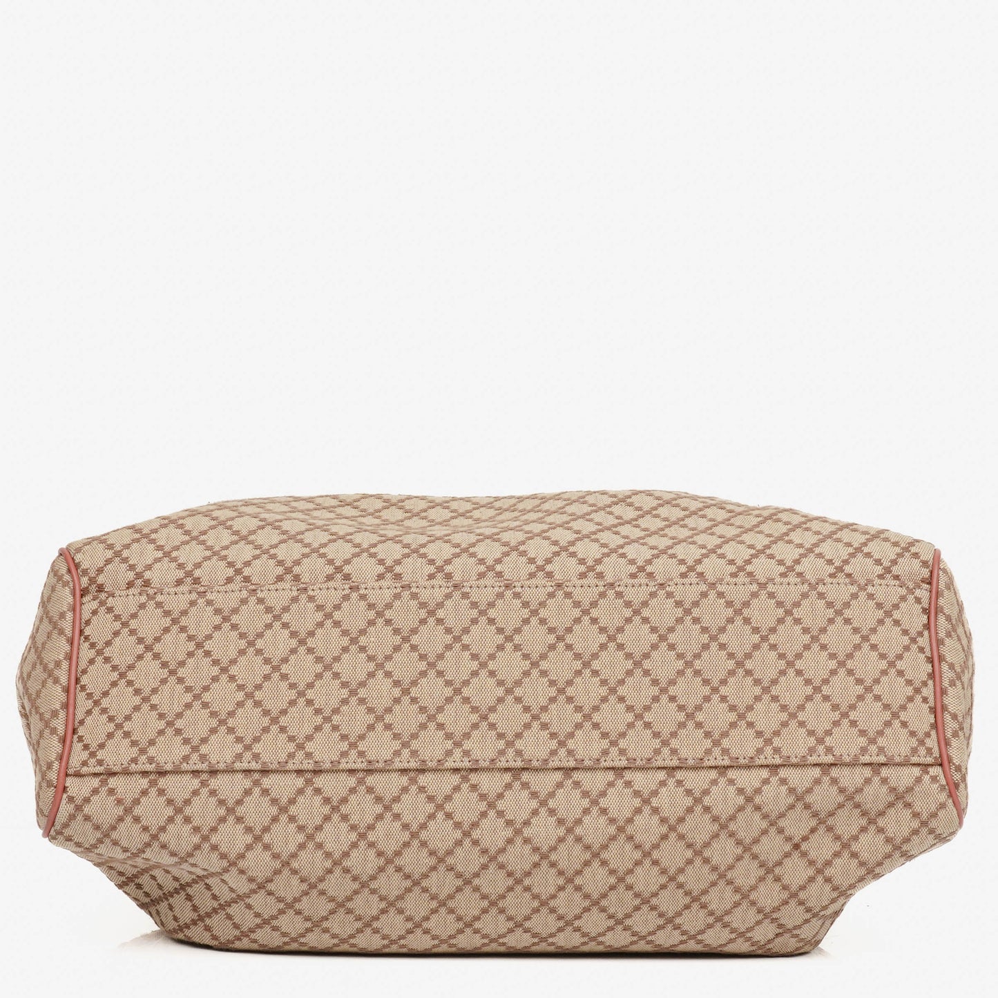 Gucci Beige/Pink Diamante Canvas Sukey Shoulder Hobo Bag
