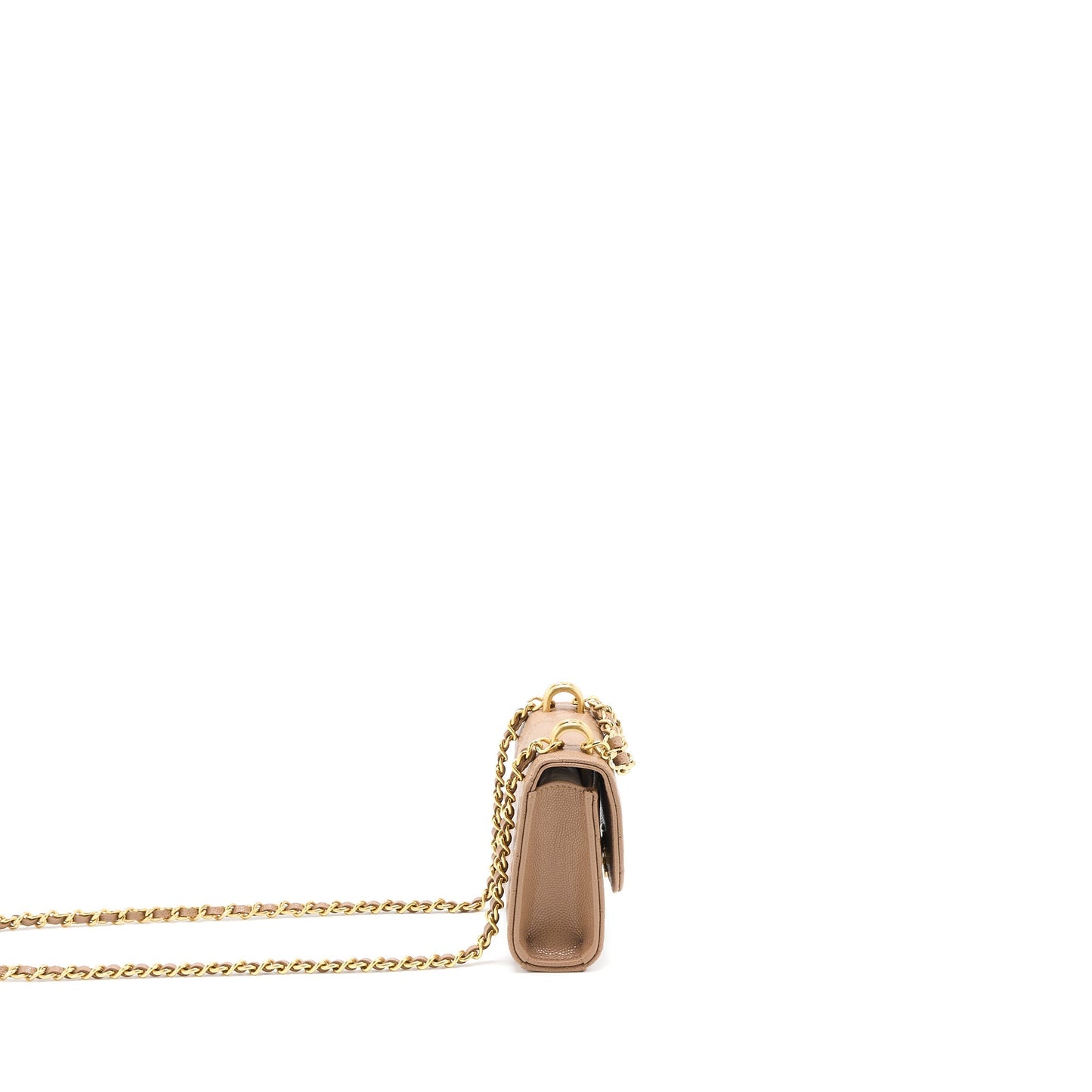 Chanel Mini Flap Bag Caviar Beige  (Microchip)