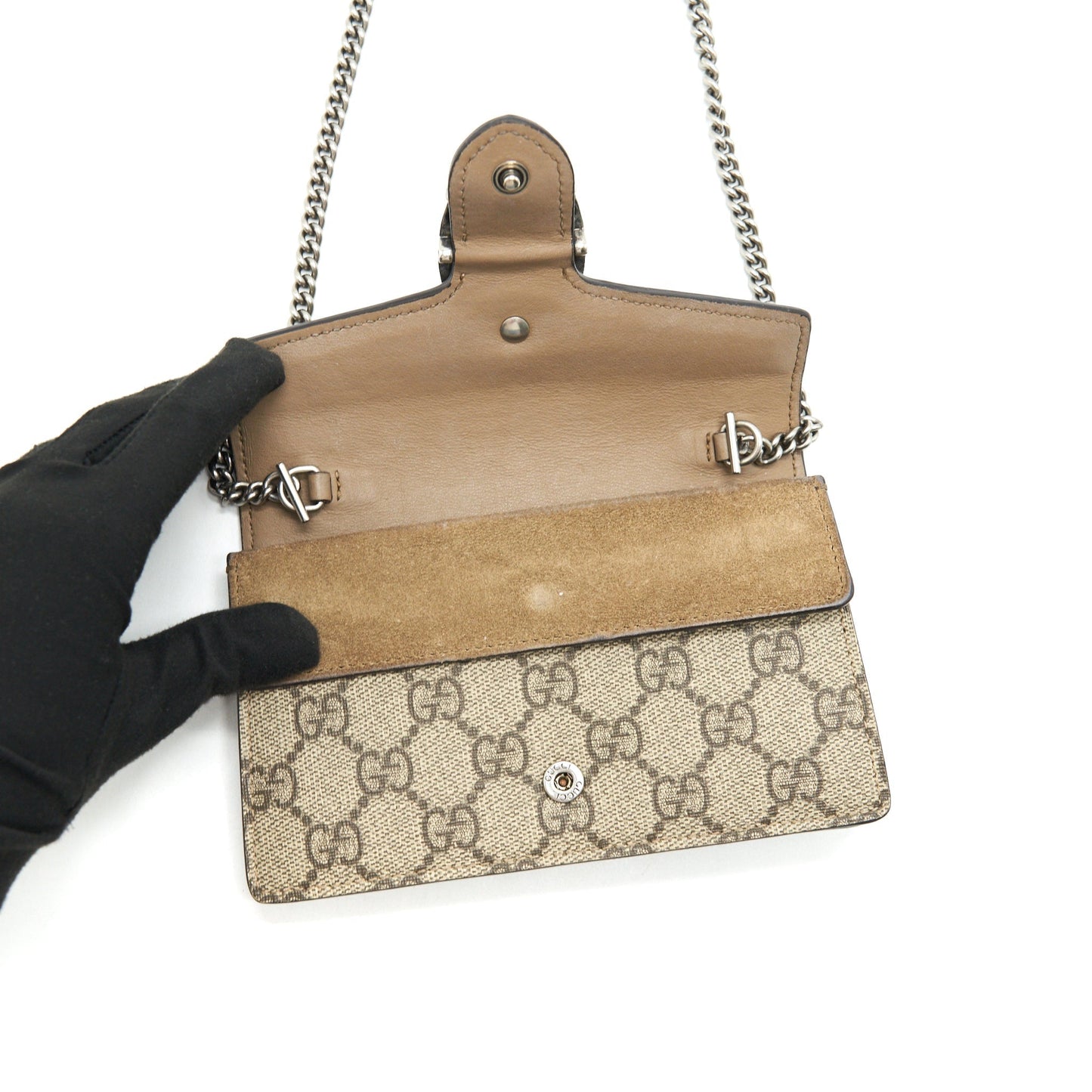 GUCCI DIONYSUS GG SUPREME SUPER MINI BAG BEIGE