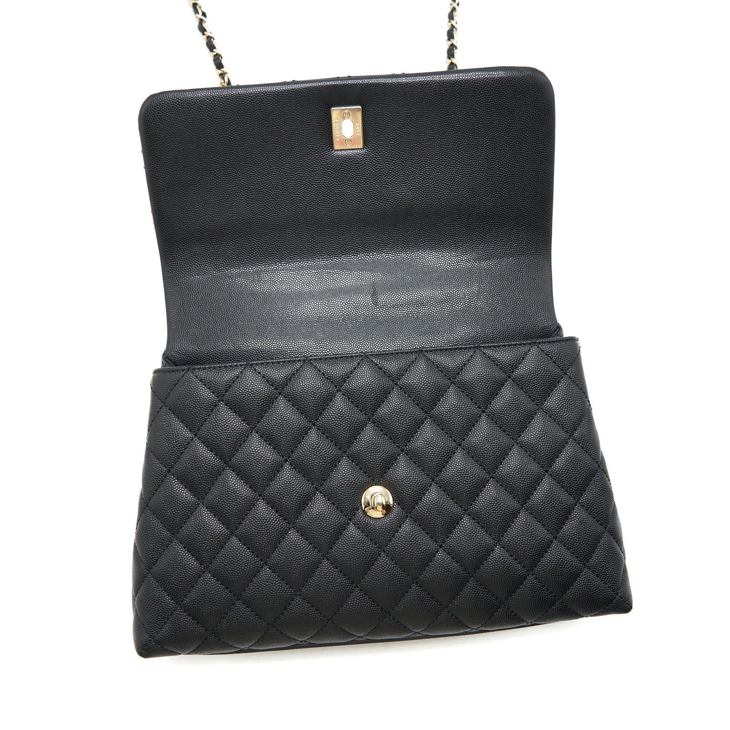 Chanel Medium Coco Handle 28cm Caviar Black L