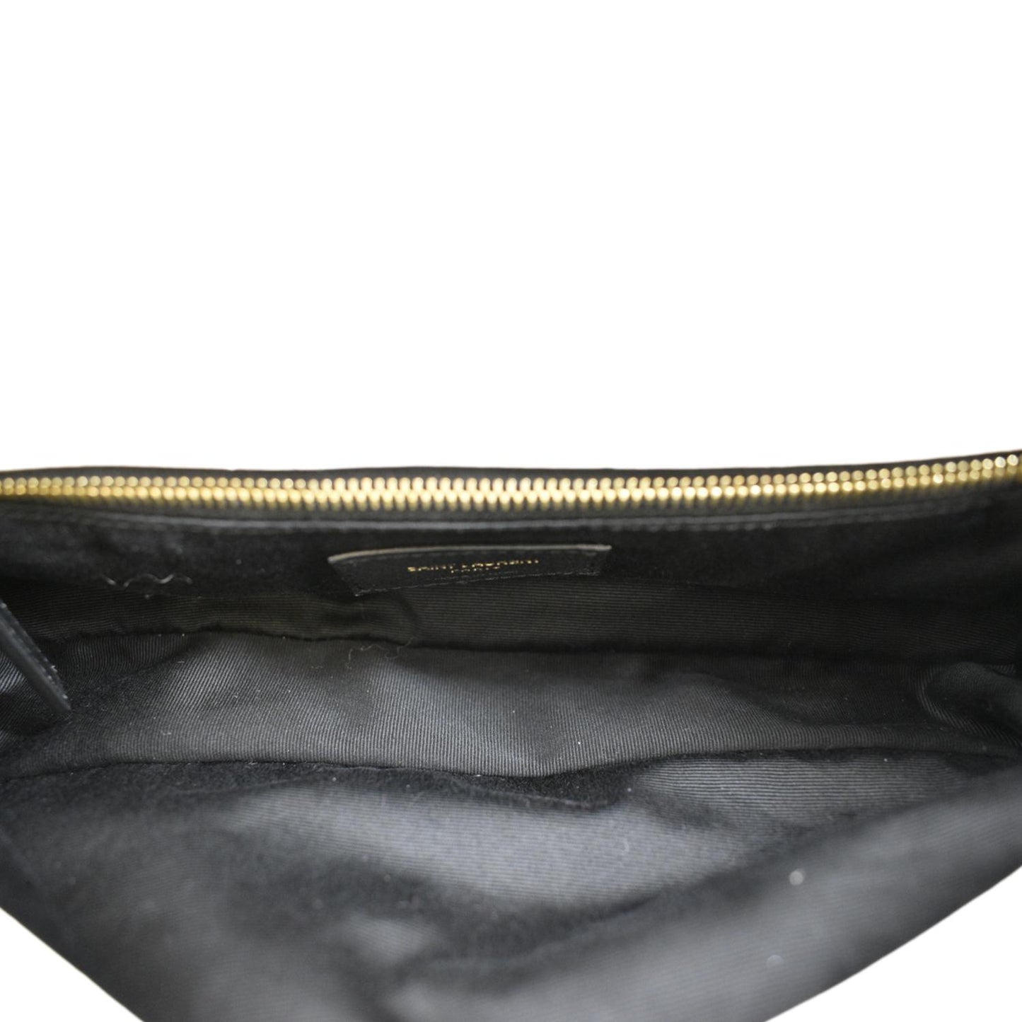 YVES SAINT LAURENT Calypso Organza Leather Crossbody Bag White