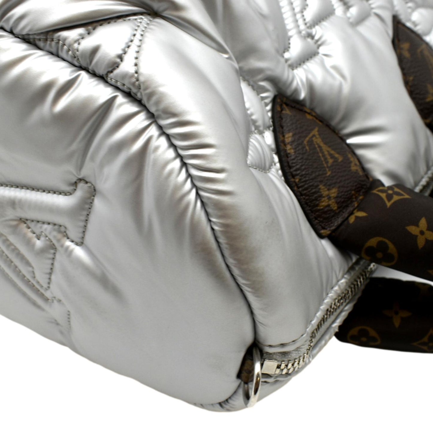 LOUIS VUITTON  Bandouliere 25 Econyl Nylon Pillow Shoulder Bag Silver