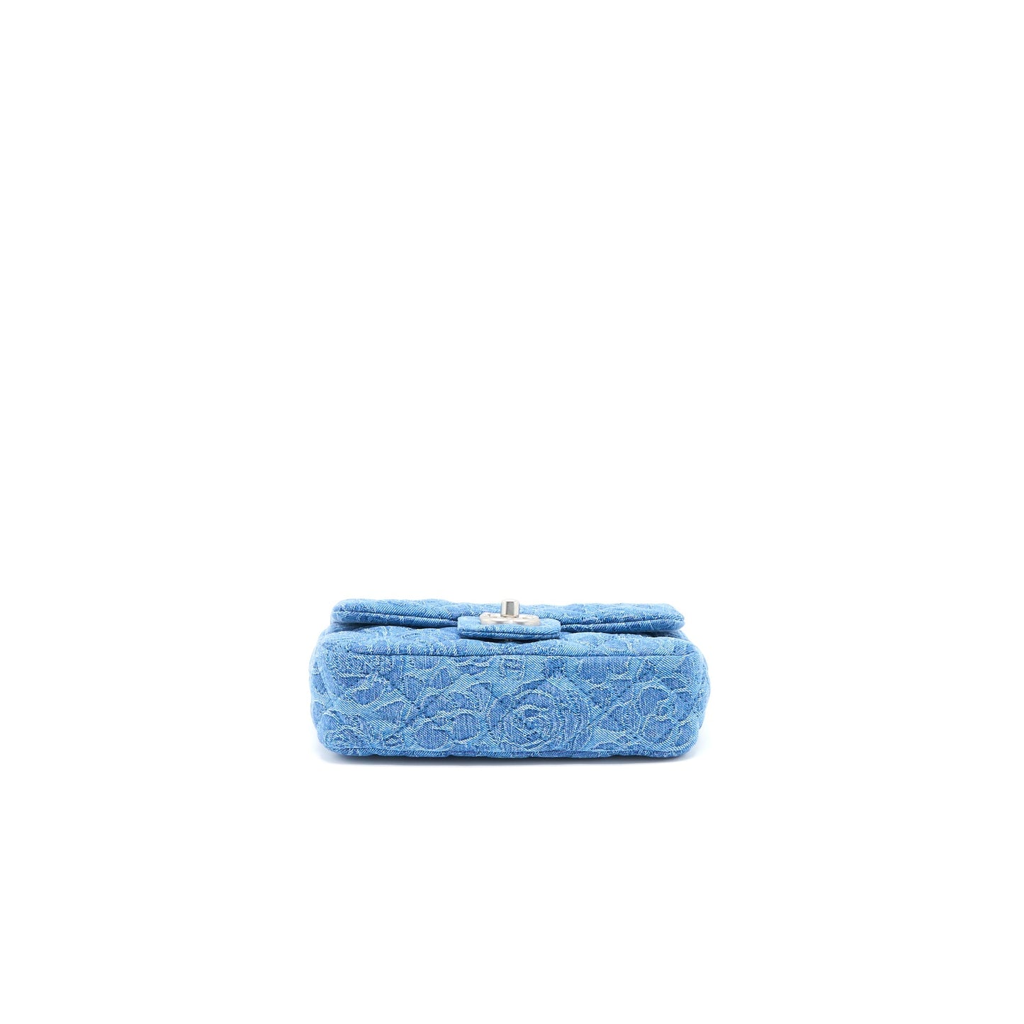 Chanel Coco Love Flap Bag Camellia Denim Blue  (Microchip)