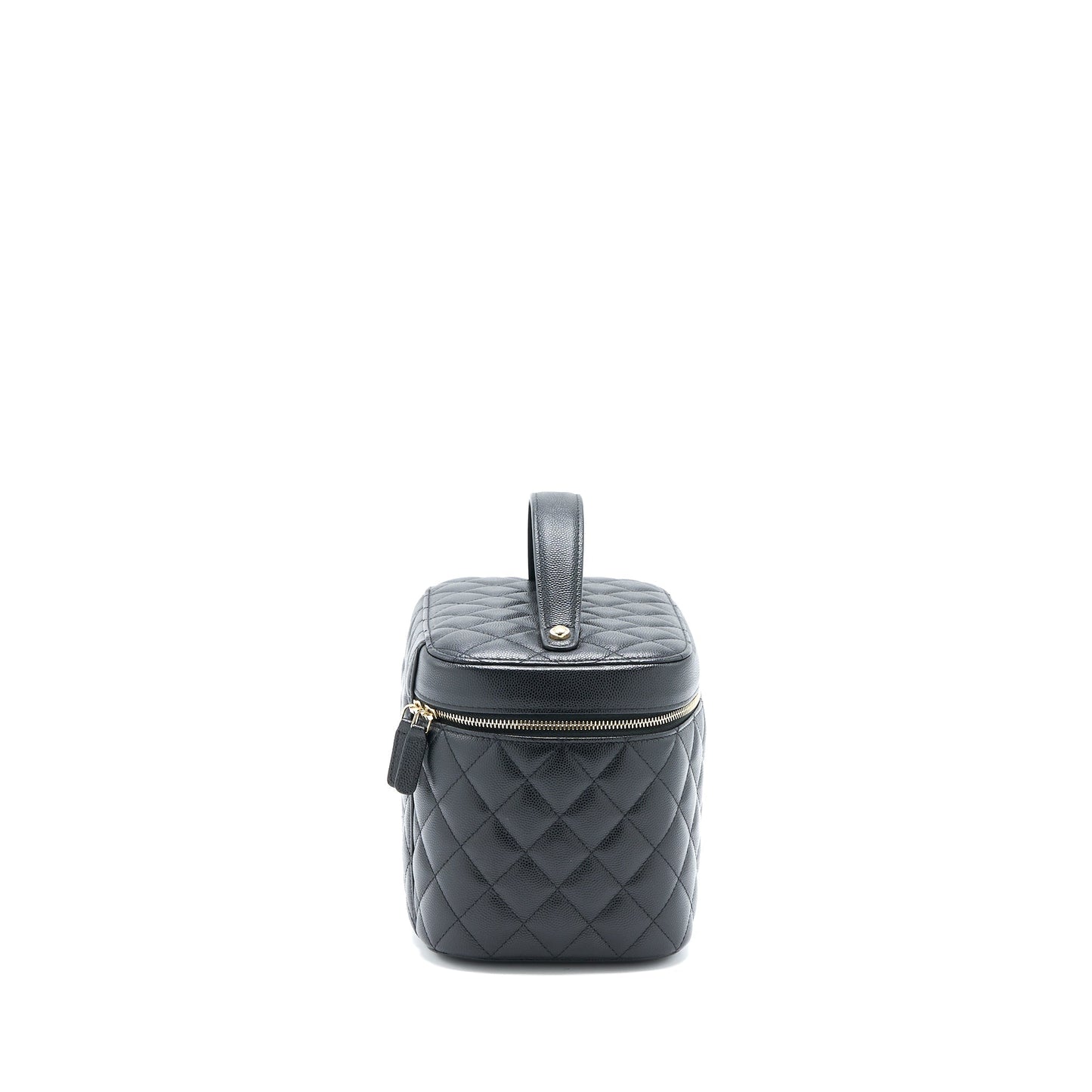 Chanel Top Handle Vanity Case Caviar Black L