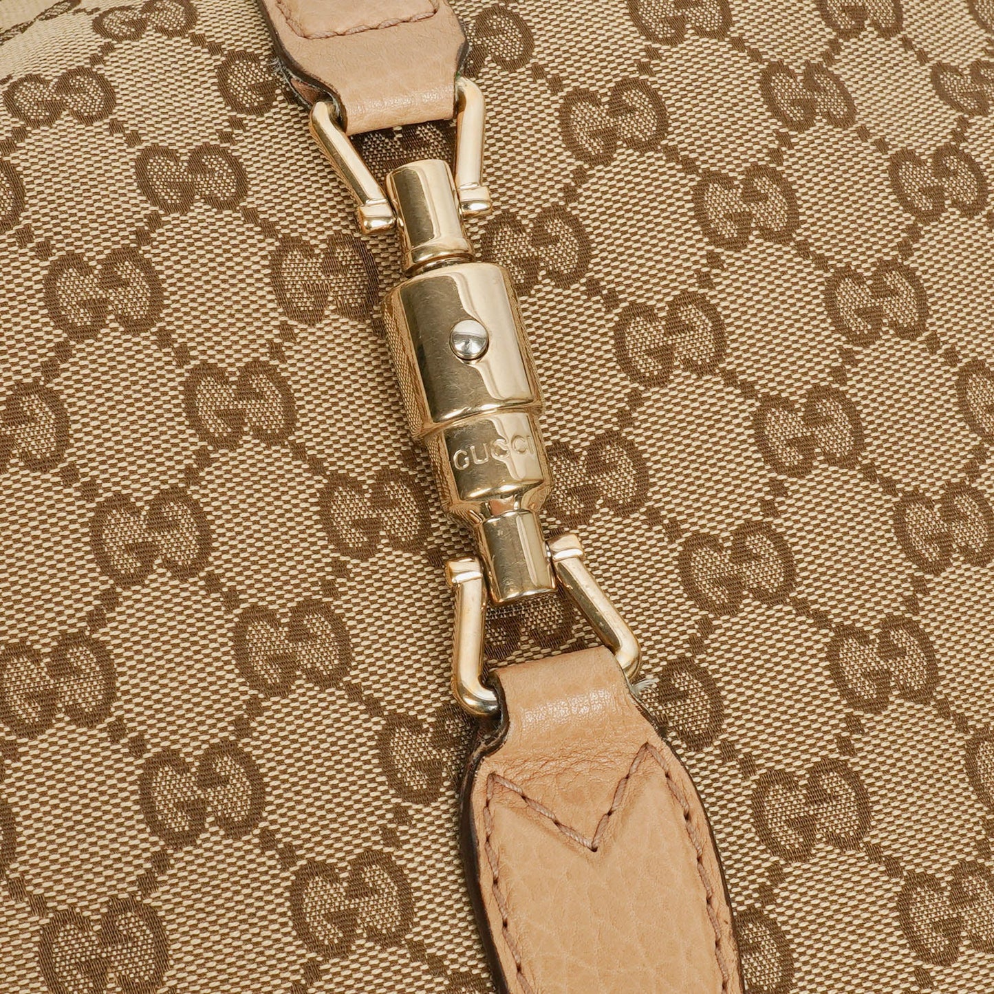 Gucci Beige GG Canvas New Jackie Hobo Bag
