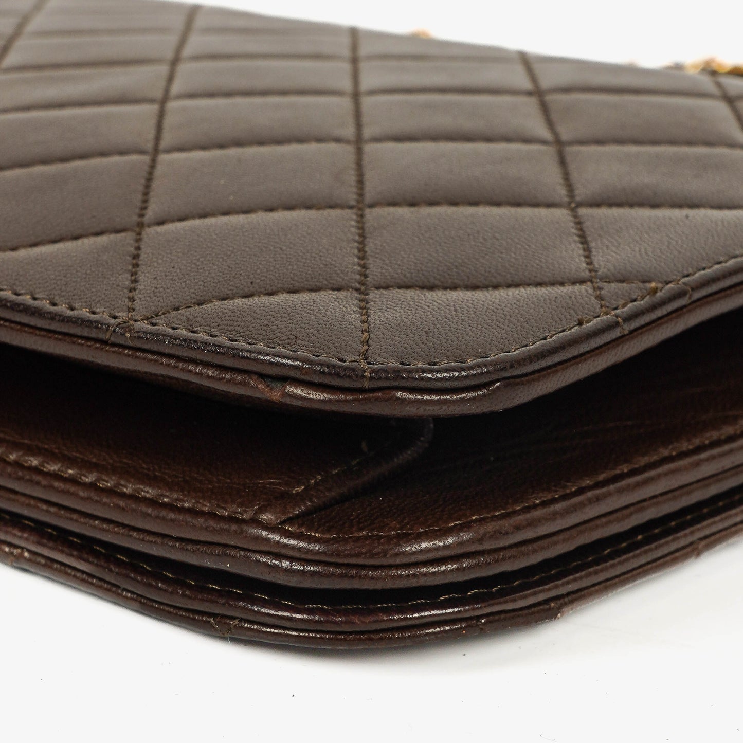 Chanel Classic Full Flap Bag Brown Quilted Lambskin 24K Gold-Plated Hardware