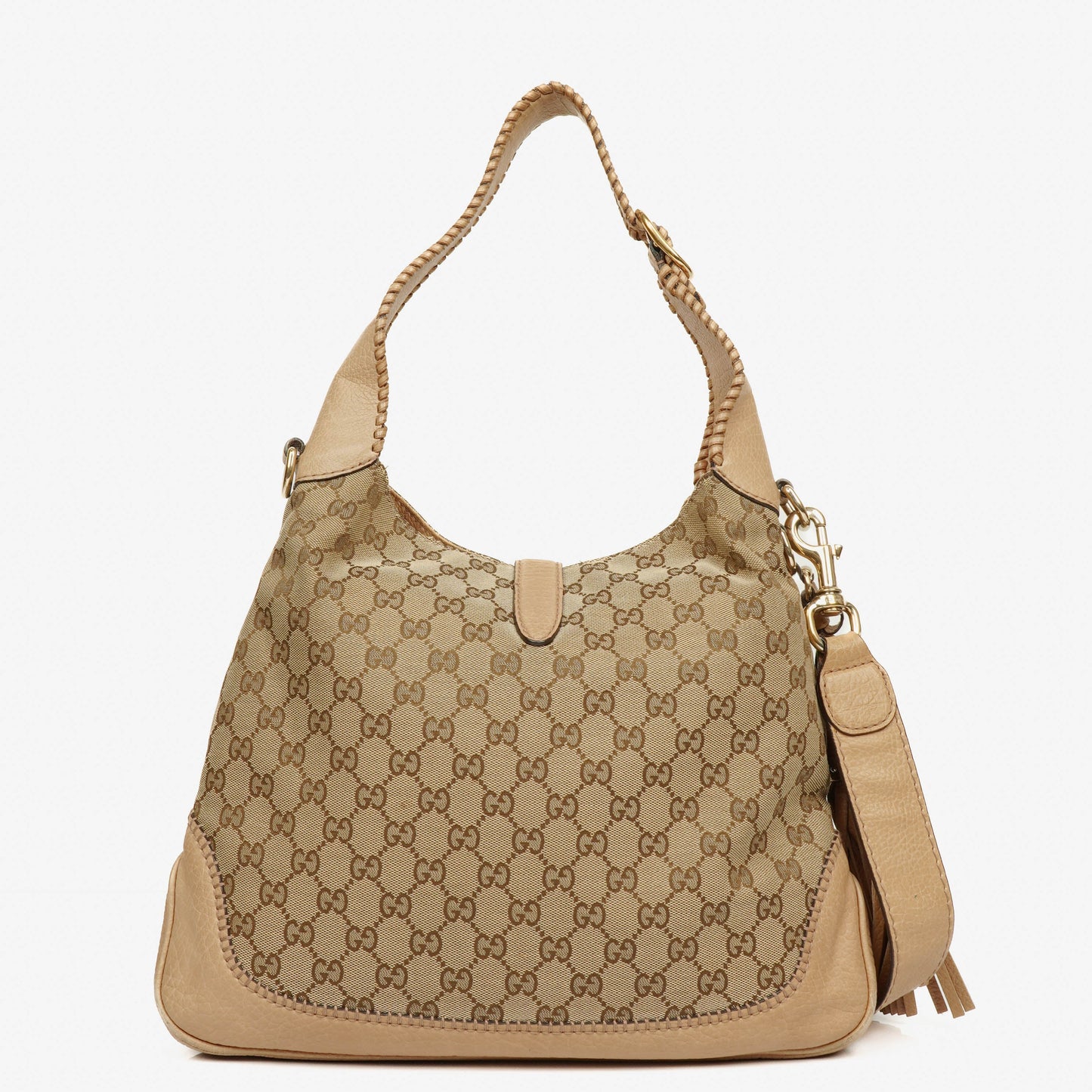 Gucci Beige GG Canvas New Jackie Hobo Bag