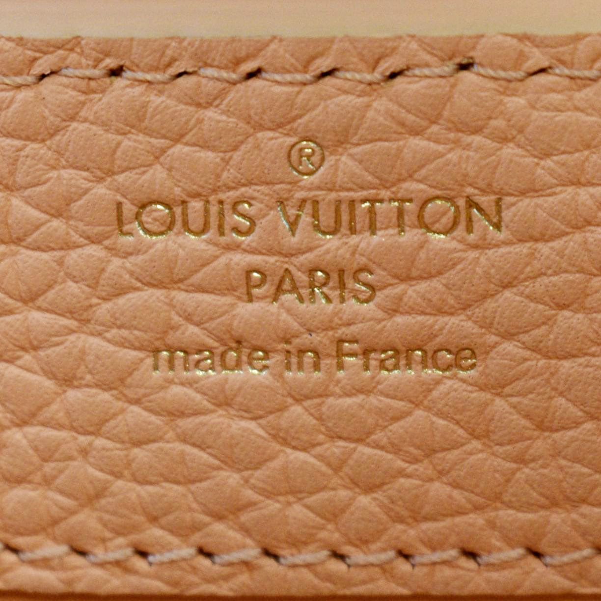 LOUIS VUITTON Capucines Mini Taurillon Python Leather Satchel Bag Topaze