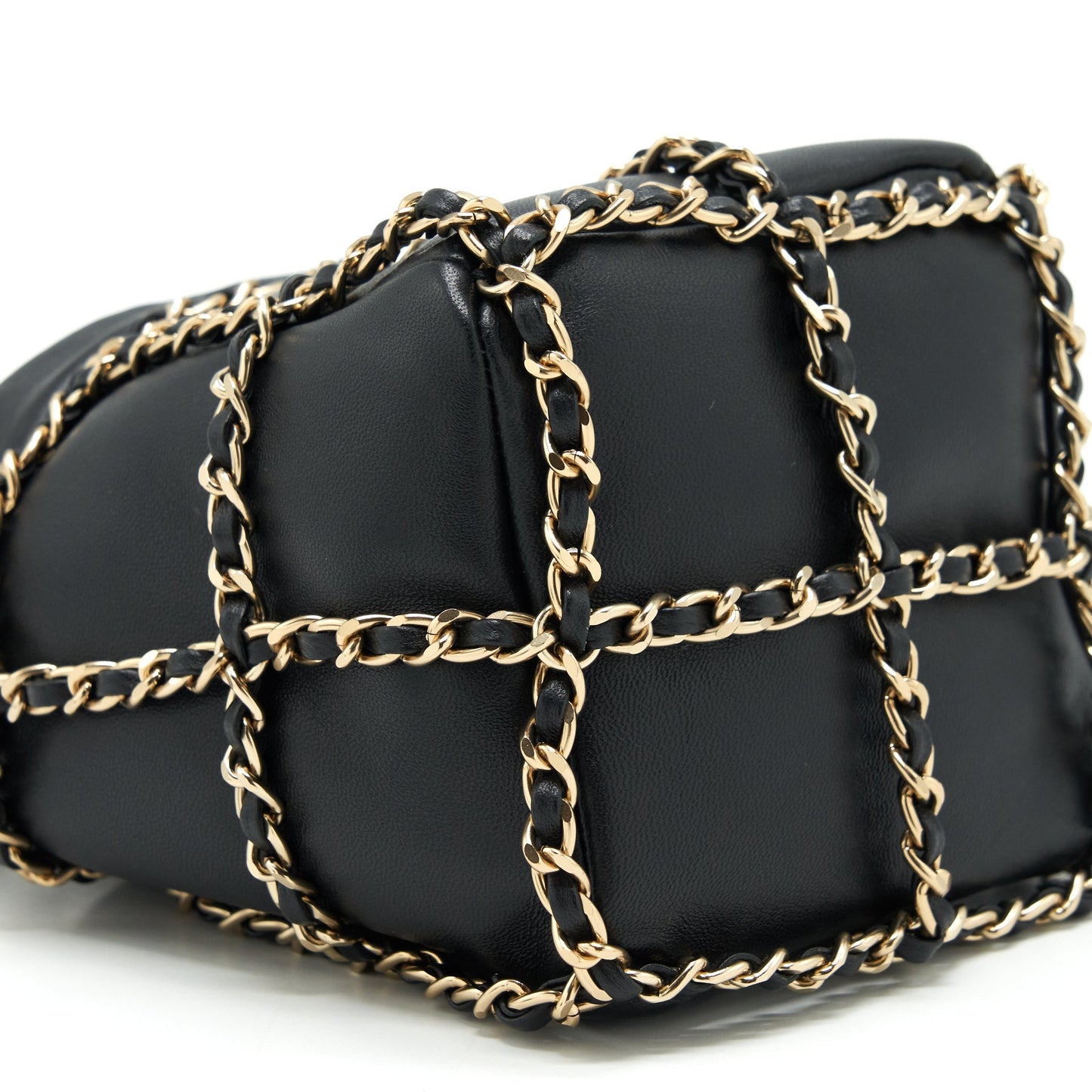 Chanel 21C Bucket Chains Lambskin Black L
