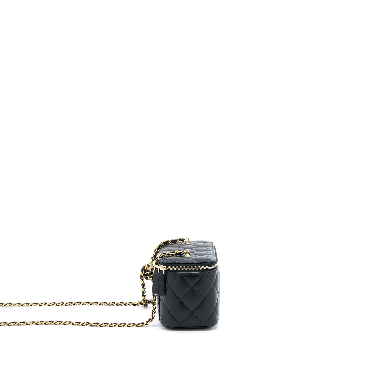 Chanel Pearl Crush Long Vanity Lambskin Black