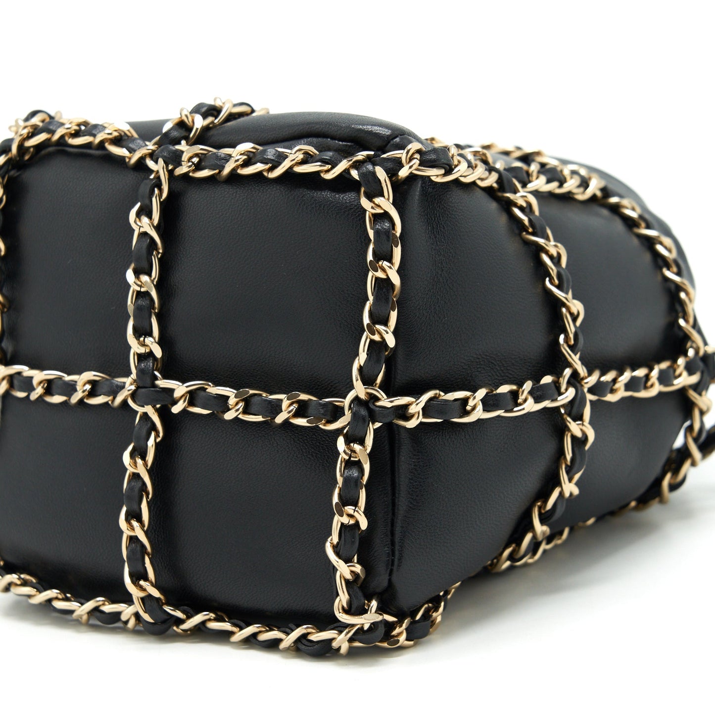 Chanel 21C Bucket Chains Lambskin Black L