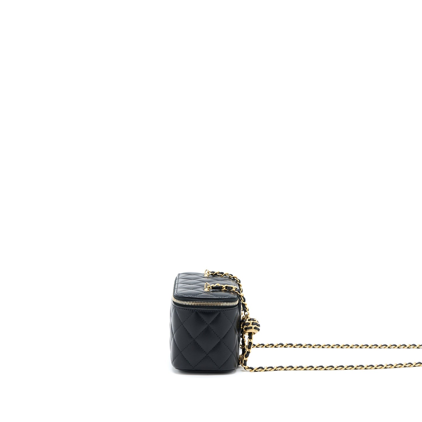 Chanel Pearl Crush Long Vanity Lambskin Black