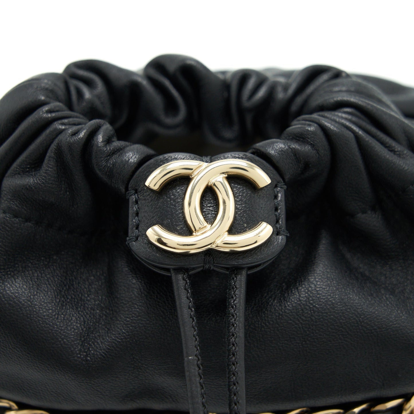 Chanel 21C Bucket Chains Lambskin Black L