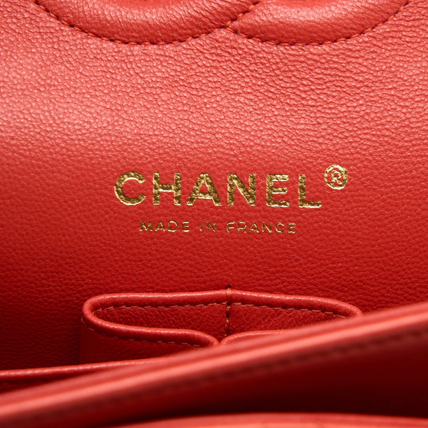 Chanel Medium Classic Double Flap Bag Lambskin Coral Brushed