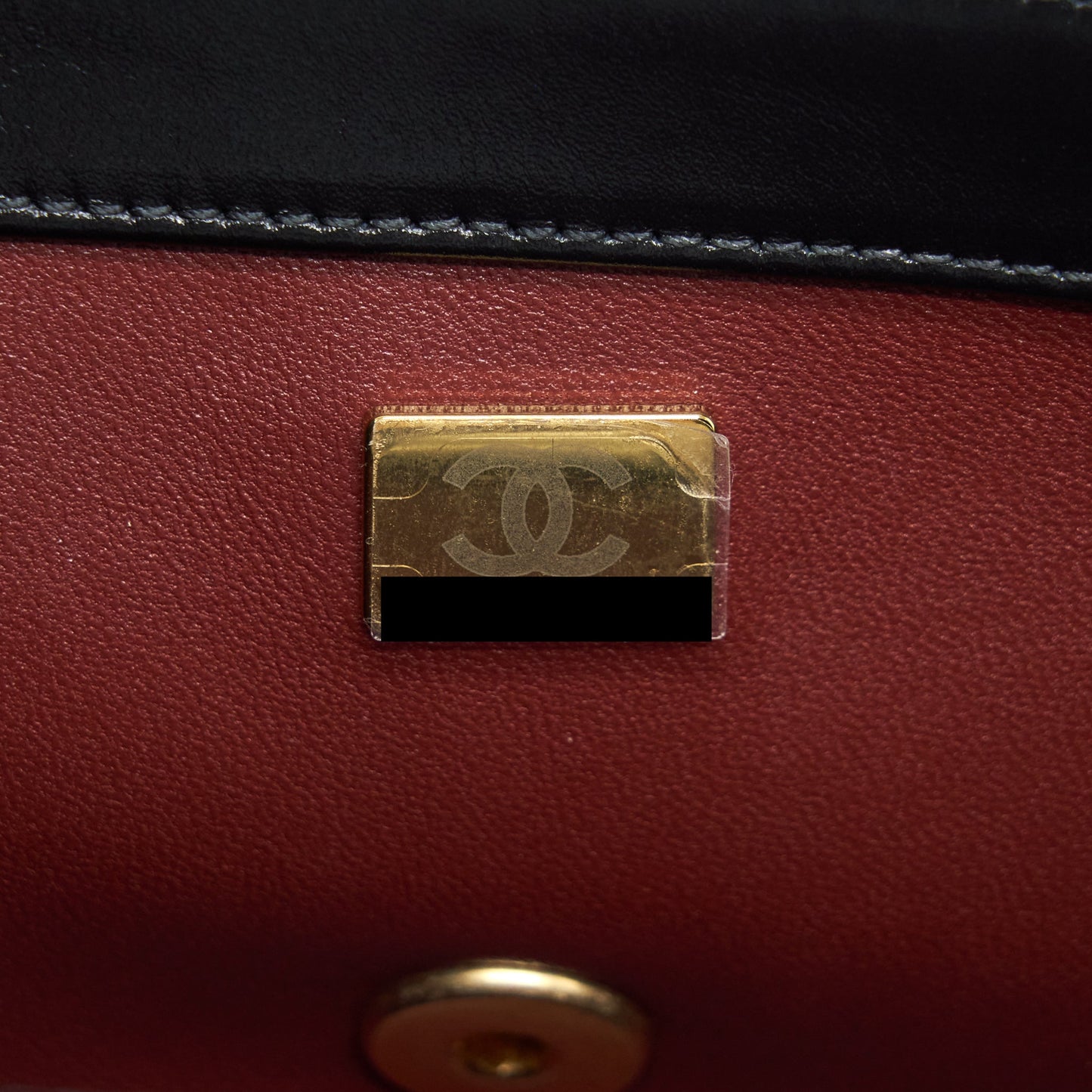 Chanel 21A Gold Crush Flap Bag Calfskin Black