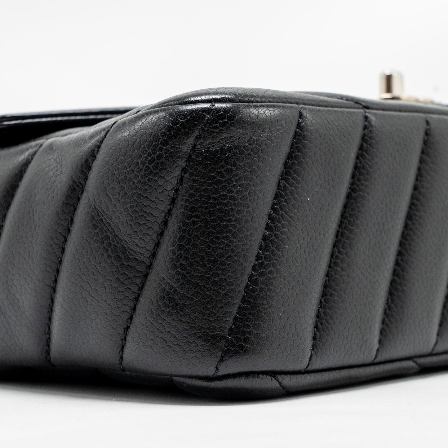Chanel Envelop Flap Bag Chevron Caviar Black