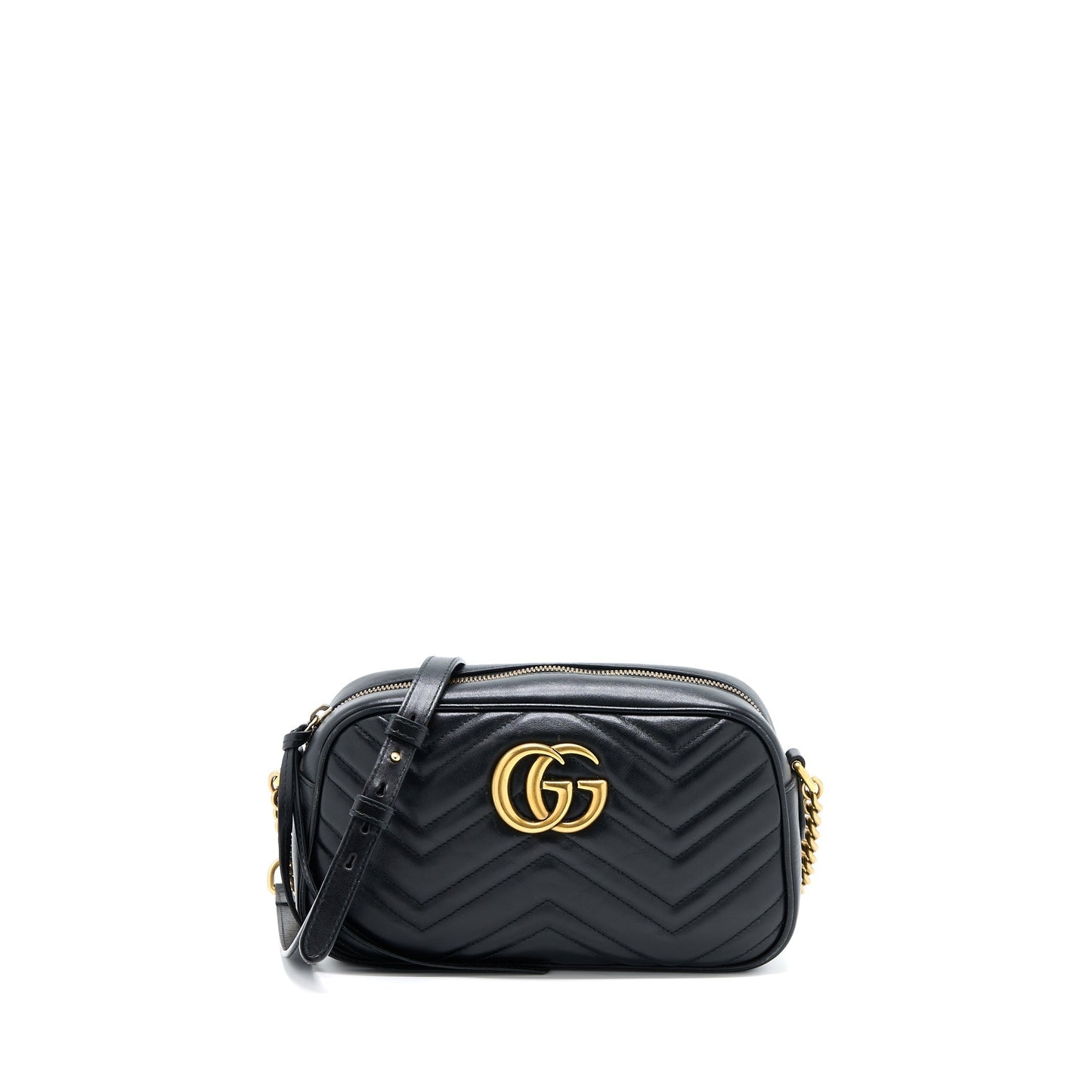 Gucci Small Marmont Matelasse Calfskin Black