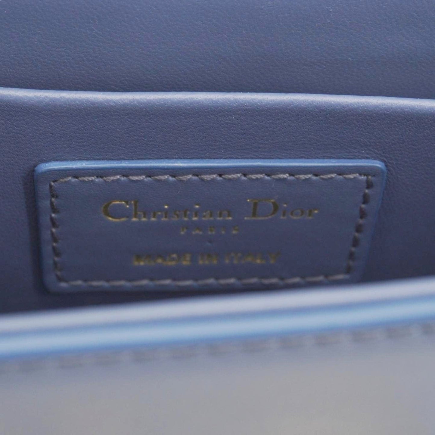 CHRISTIAN DIOR 30 Montaigne Flap Leather Crossbody Bag Blue