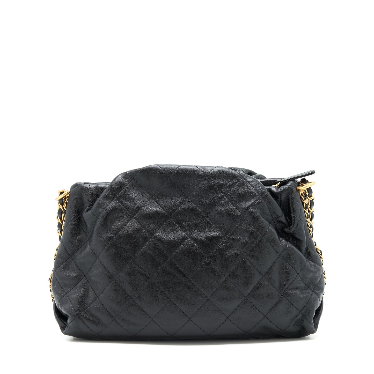 Chanel quilted shoulder bag lambskin black