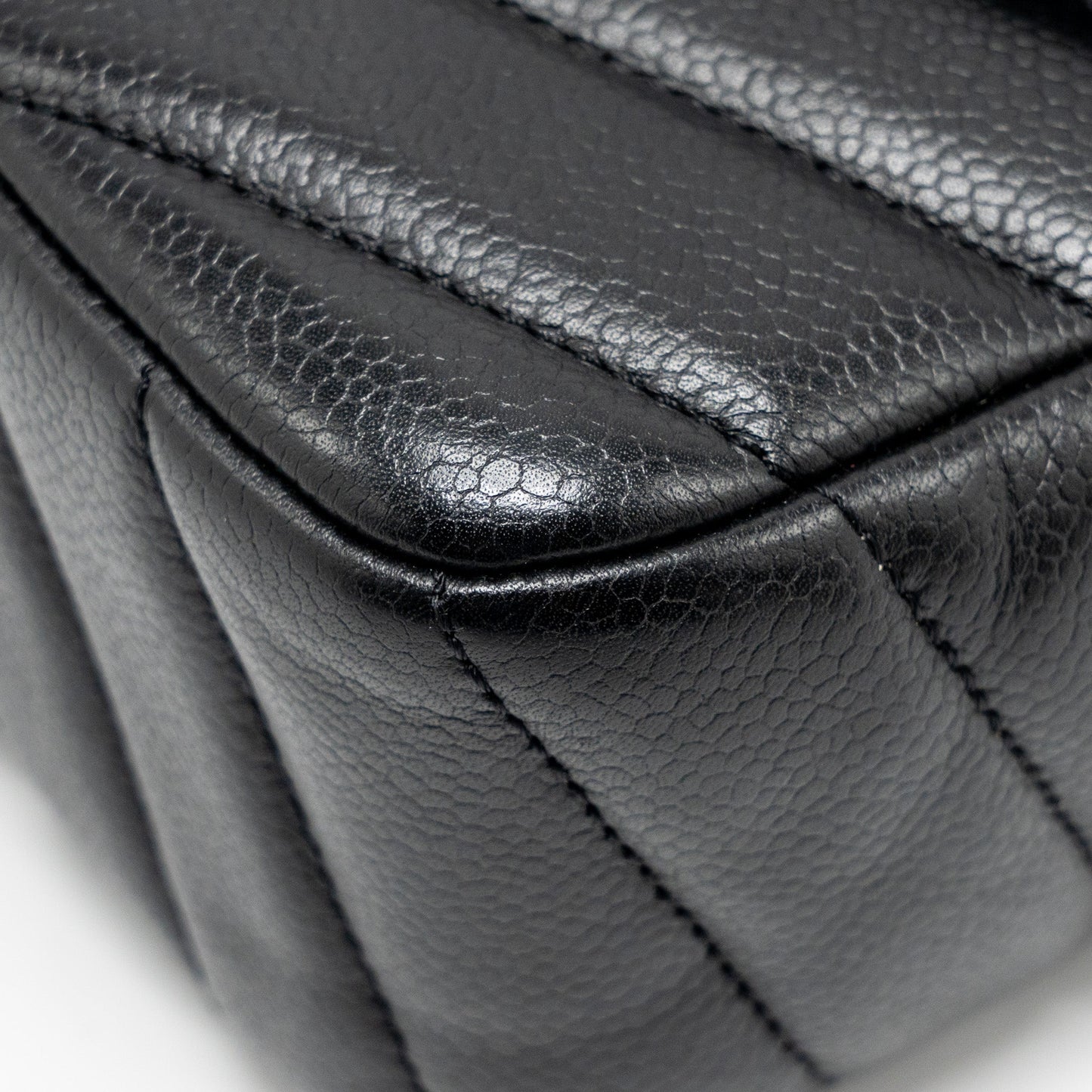 Chanel Envelop Flap Bag Chevron Caviar Black