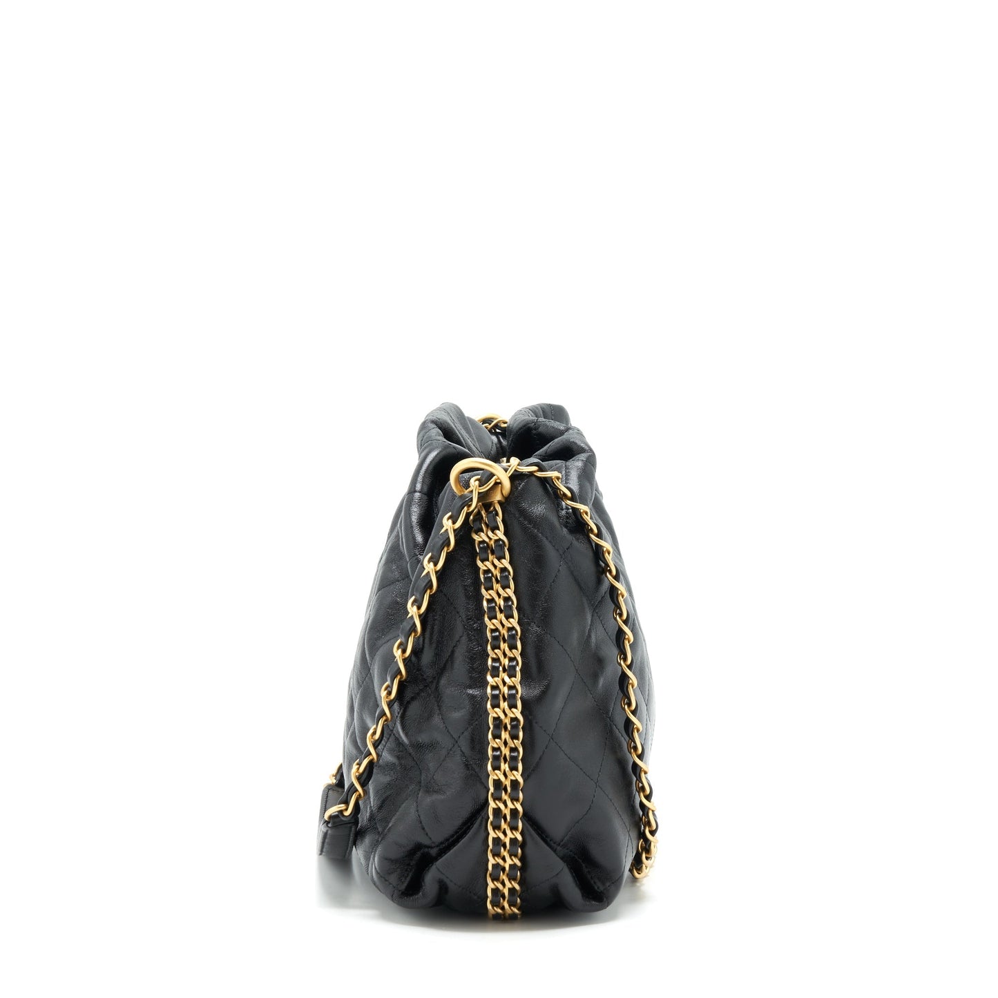 Chanel quilted shoulder bag lambskin black