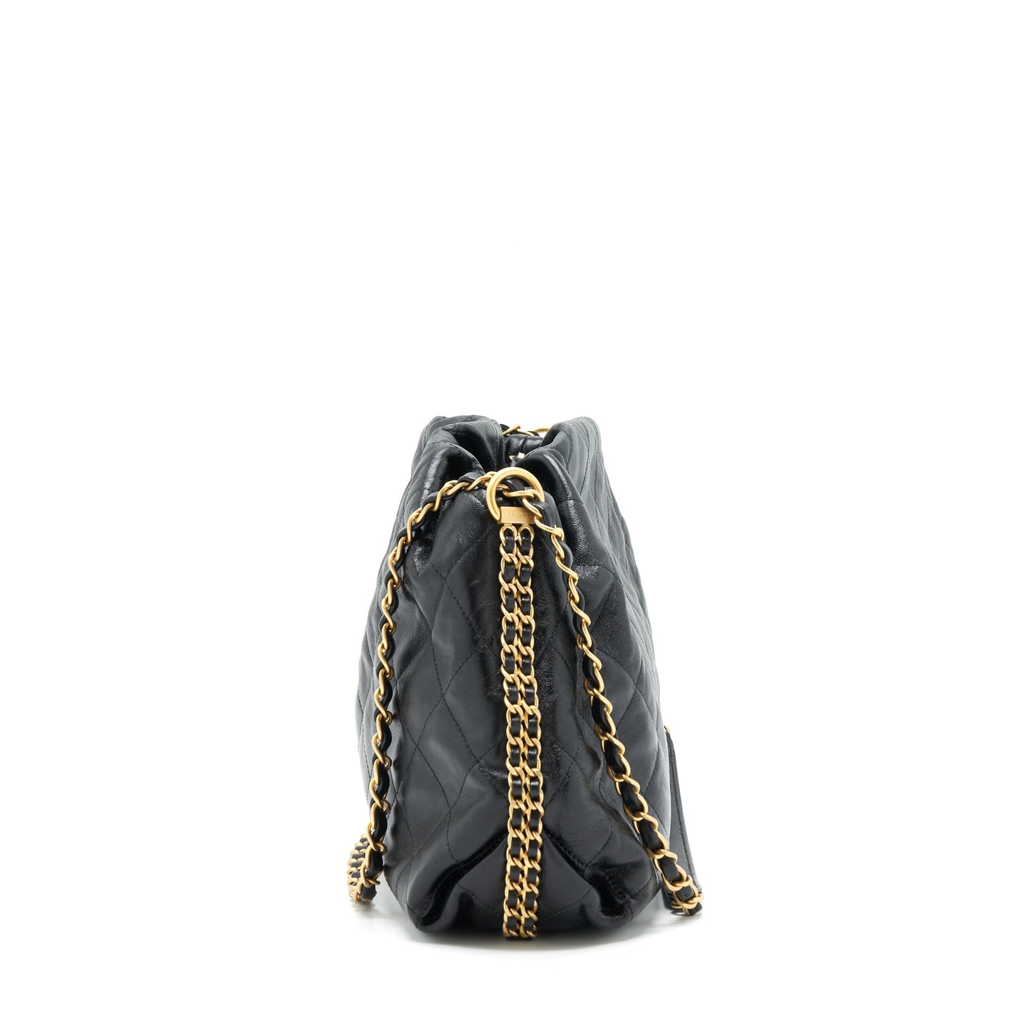 Chanel quilted shoulder bag lambskin black
